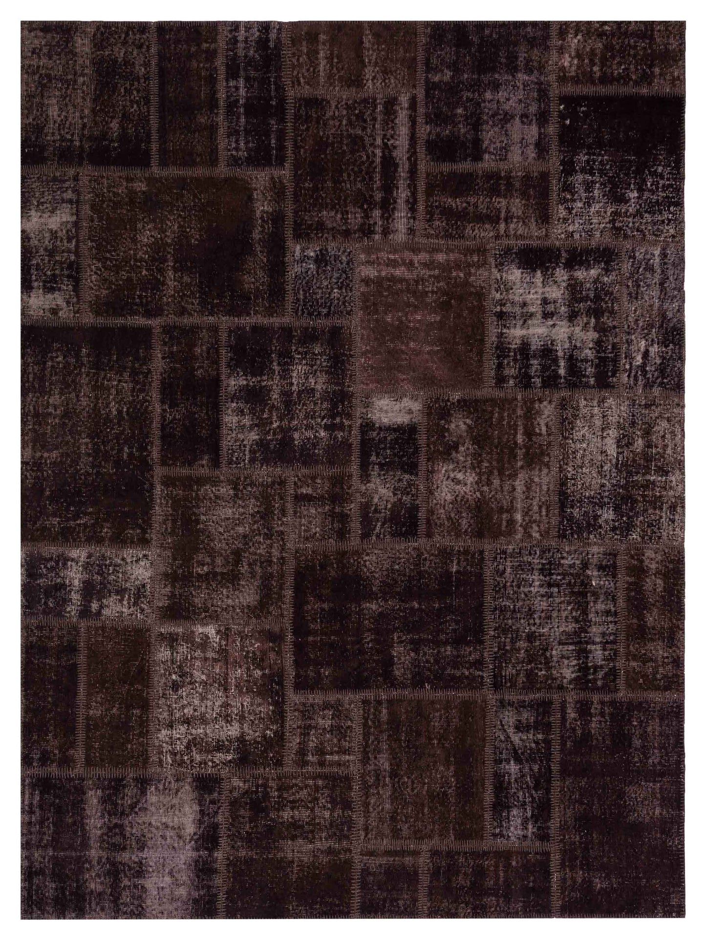 Pasha Turkish Vestige Patchwork Dark Brown Contemporary