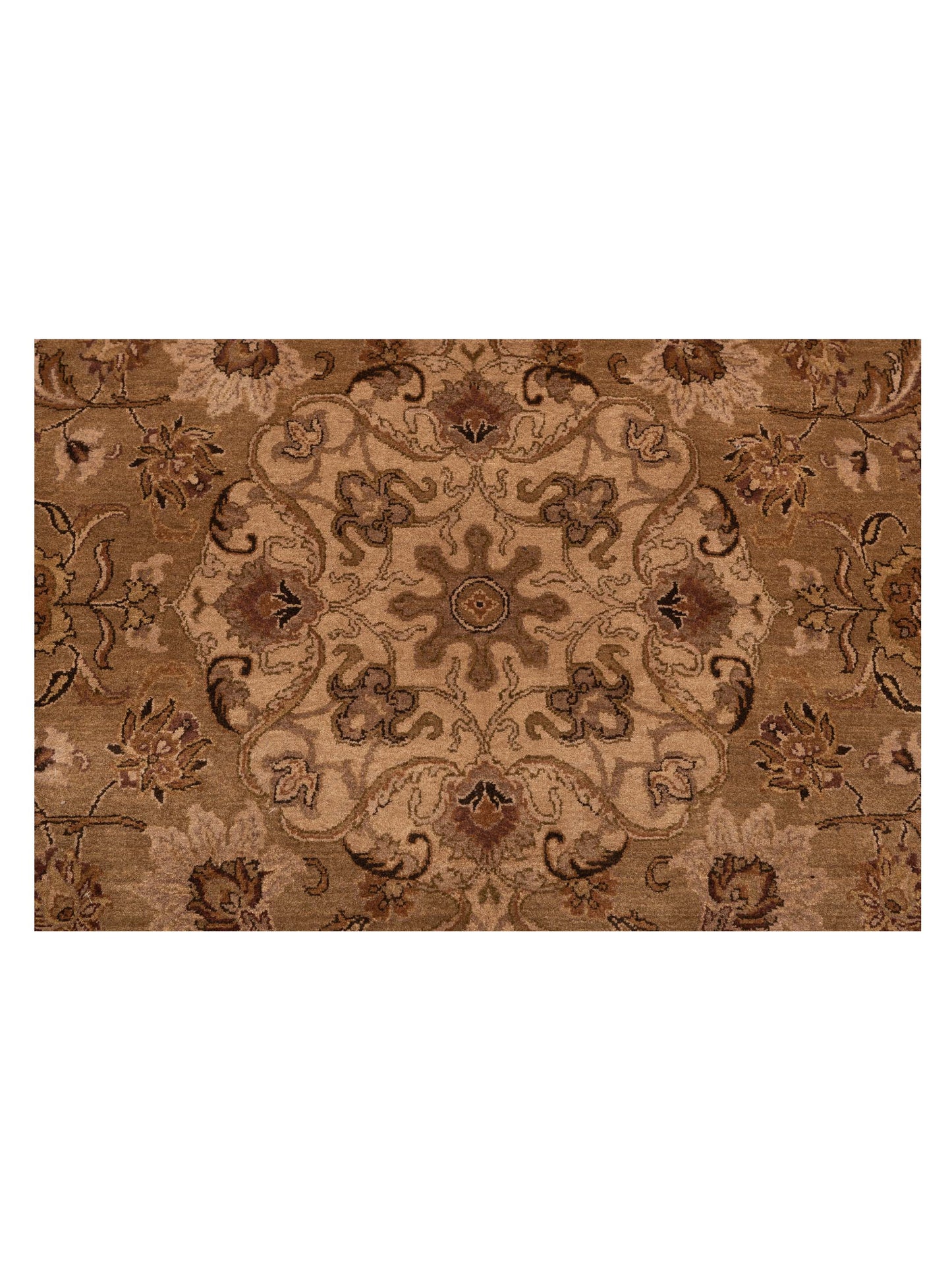 Crown 81669 Green Green 9.3x12.6 Hand Knotted Rug