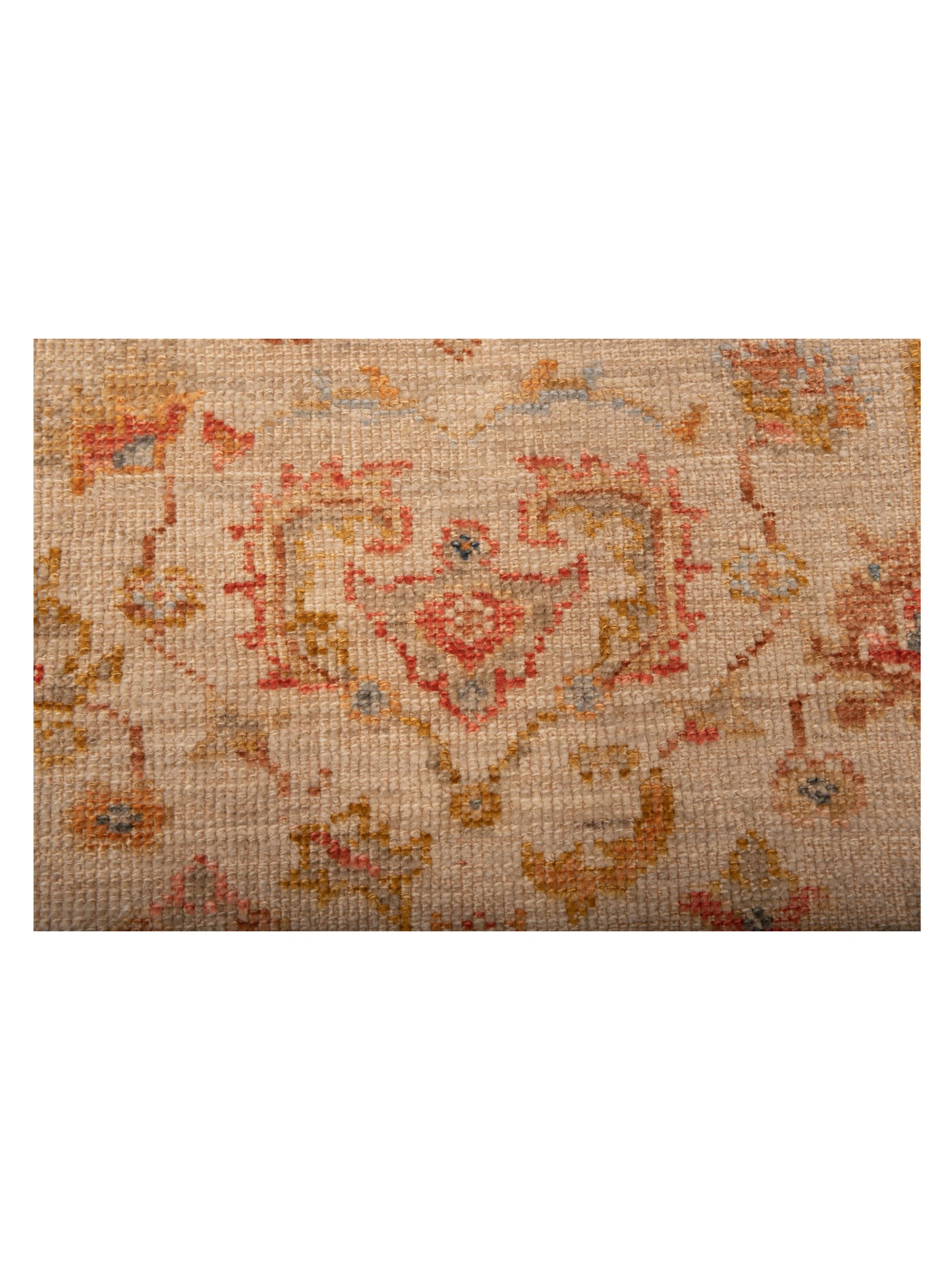Angora Oushak 146518 Ivory Ivory 2.7x12.2 Hand Knotted Rug