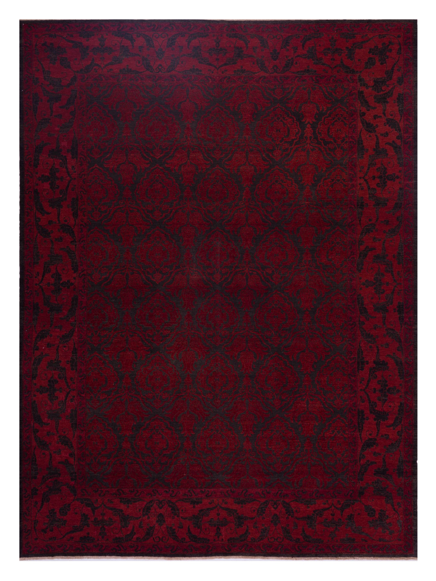 Pasha Defne Charcoal Red Transitional