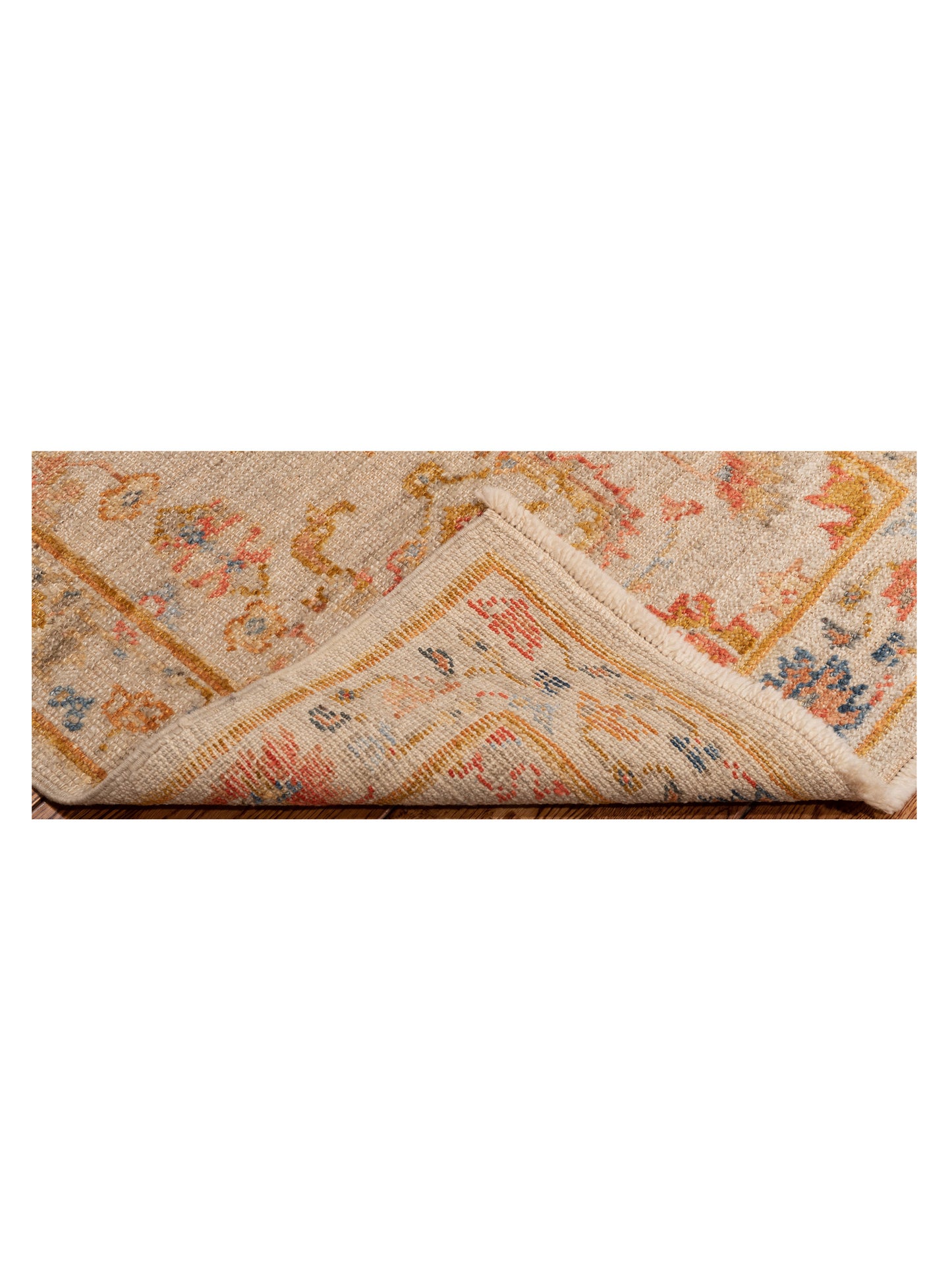 Angora Oushak 146495 Ivory Ivory 2.8x15.3 Hand Knotted Rug