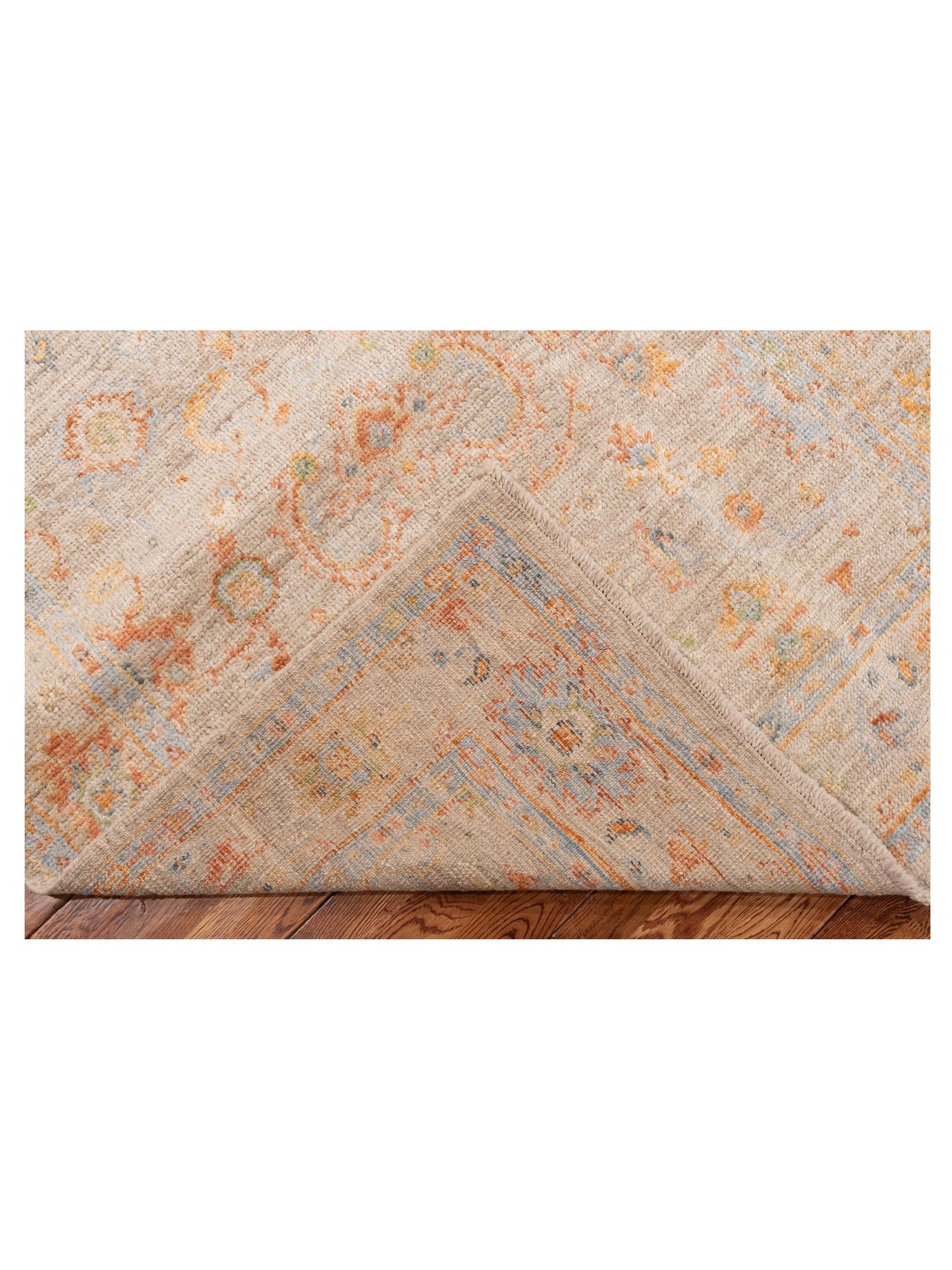 Angora Oushak 152629 Brown Beige 4.1x6.8 Hand Knotted Rug