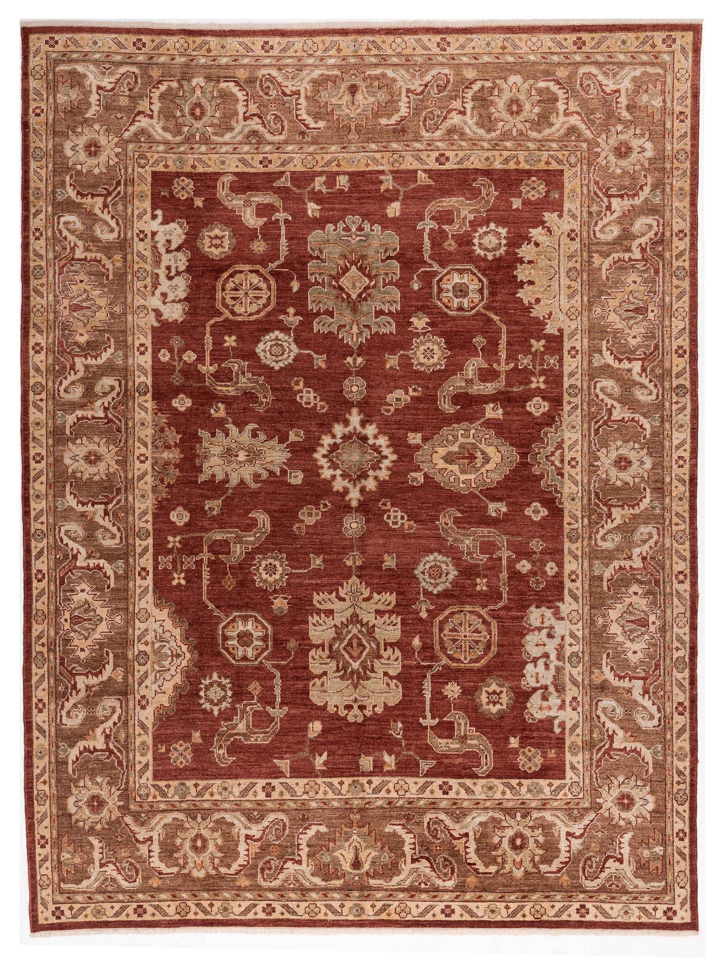 Anadol Angora Oushak Rust Brown Traditional