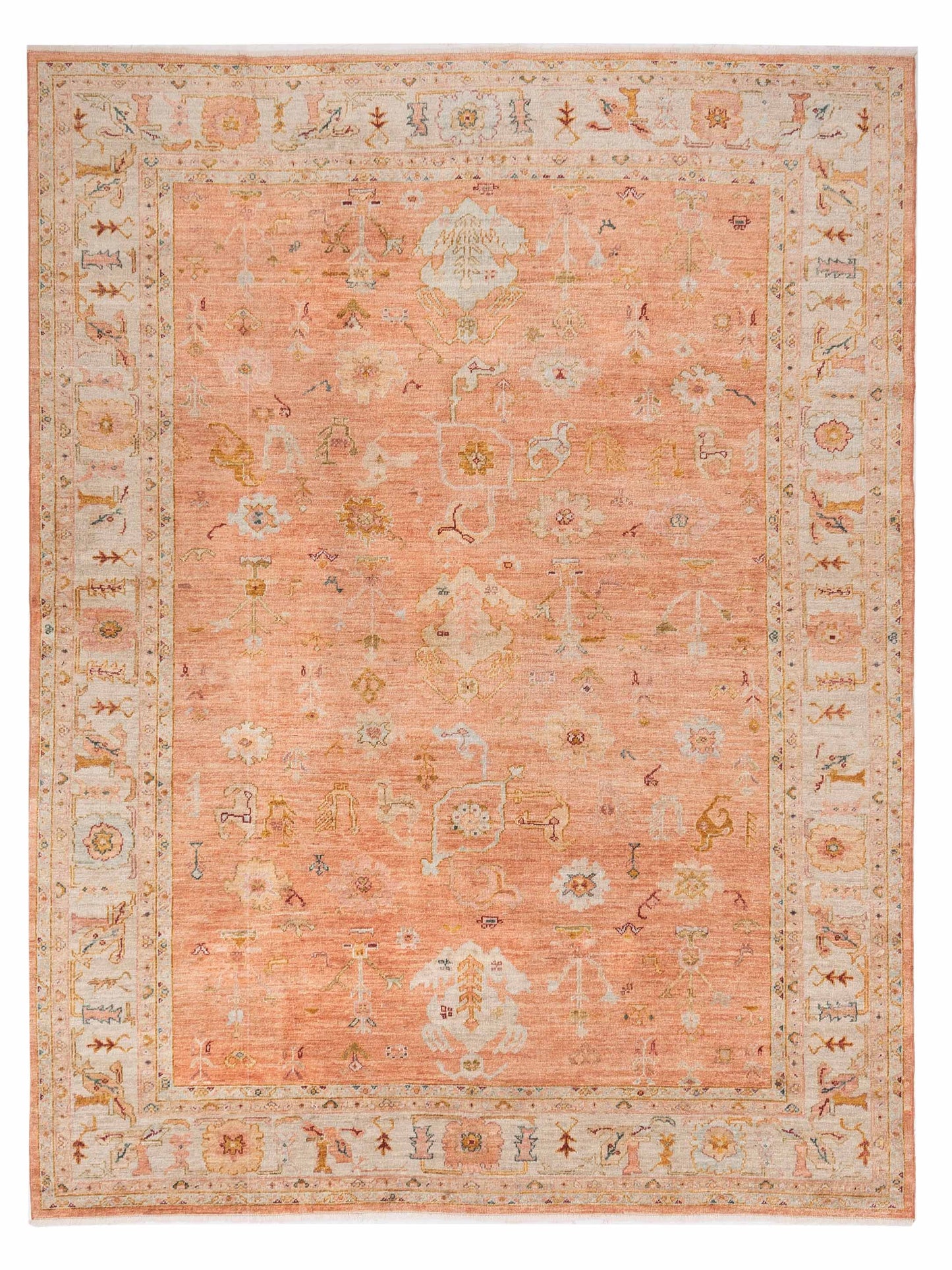 Anadol Angora Oushak Pink Ivory Traditional