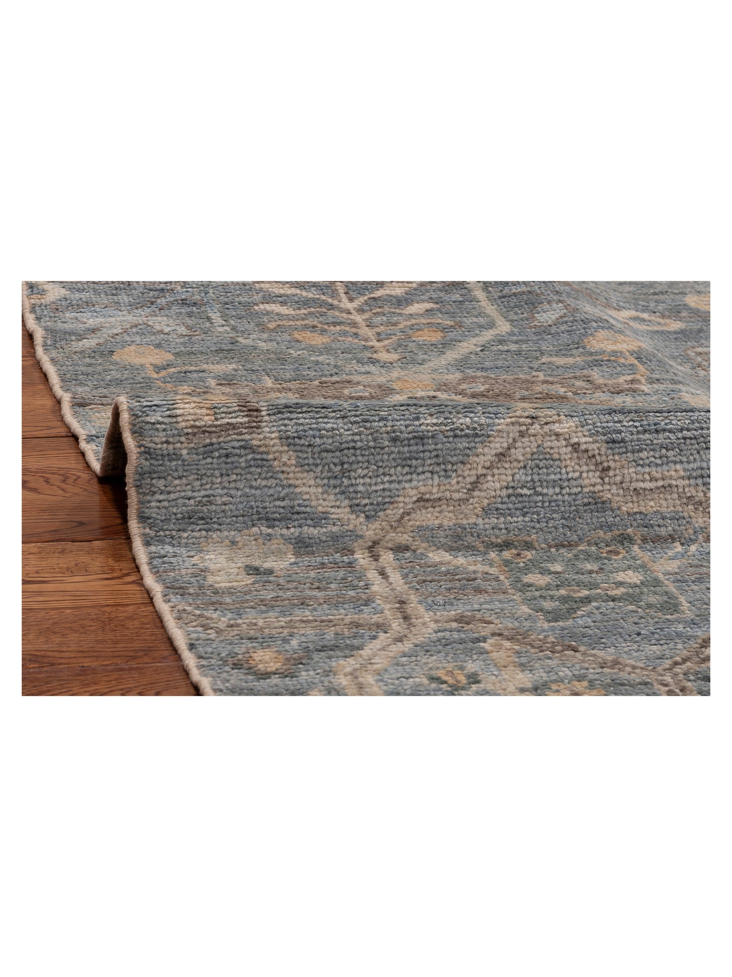 Angora Oushak 154240 Blue Blue 7.8x9.7 Hand Knotted Rug