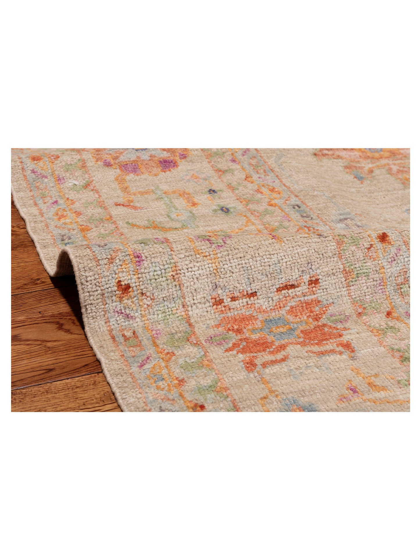 Angora Oushak 152422 Beige Beige 9.1x11.9 Hand Knotted Rug