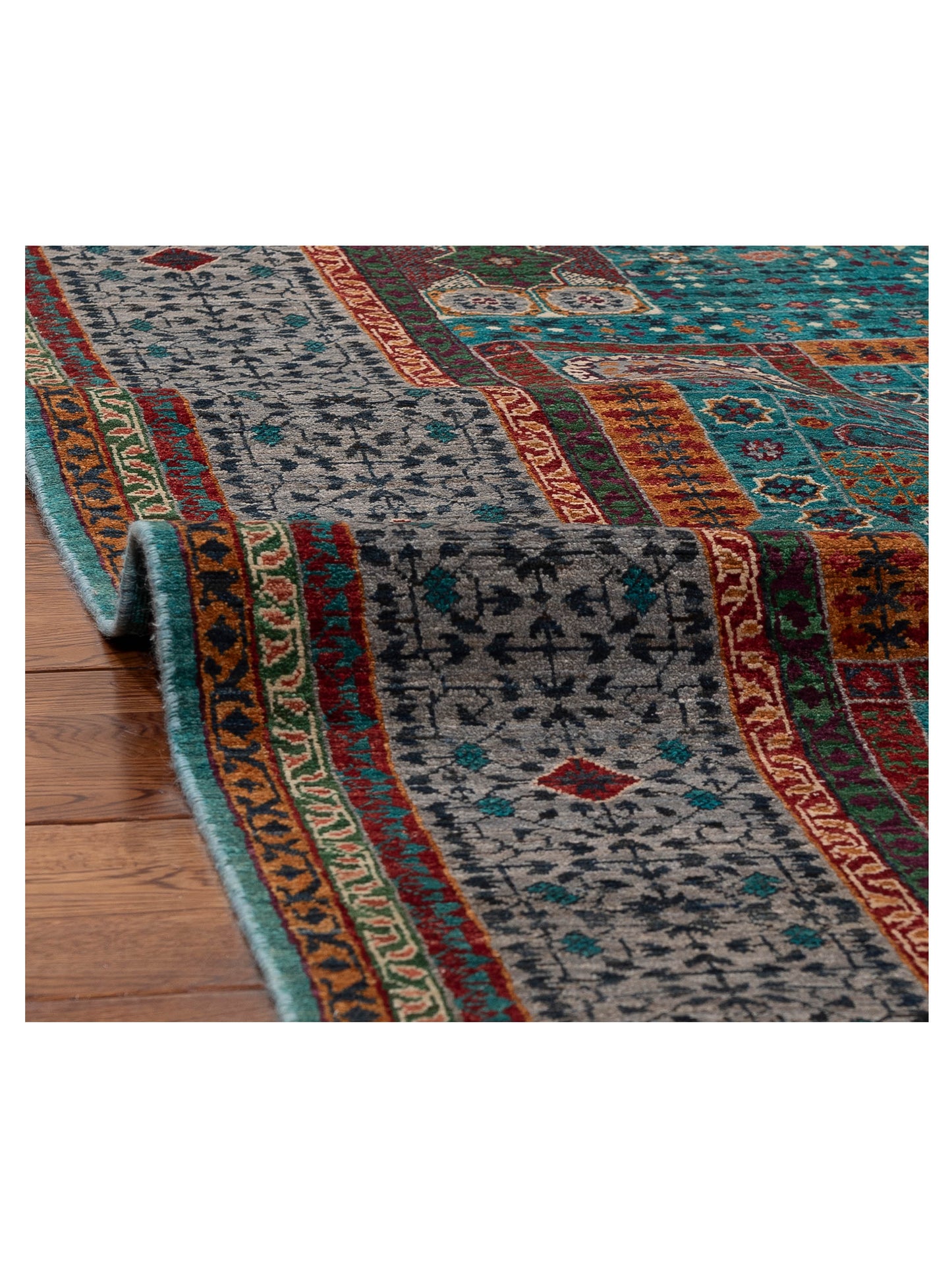 Artisan Mamluk 154642 Blue Gray 5.9x7.10 Hand Knotted Rug