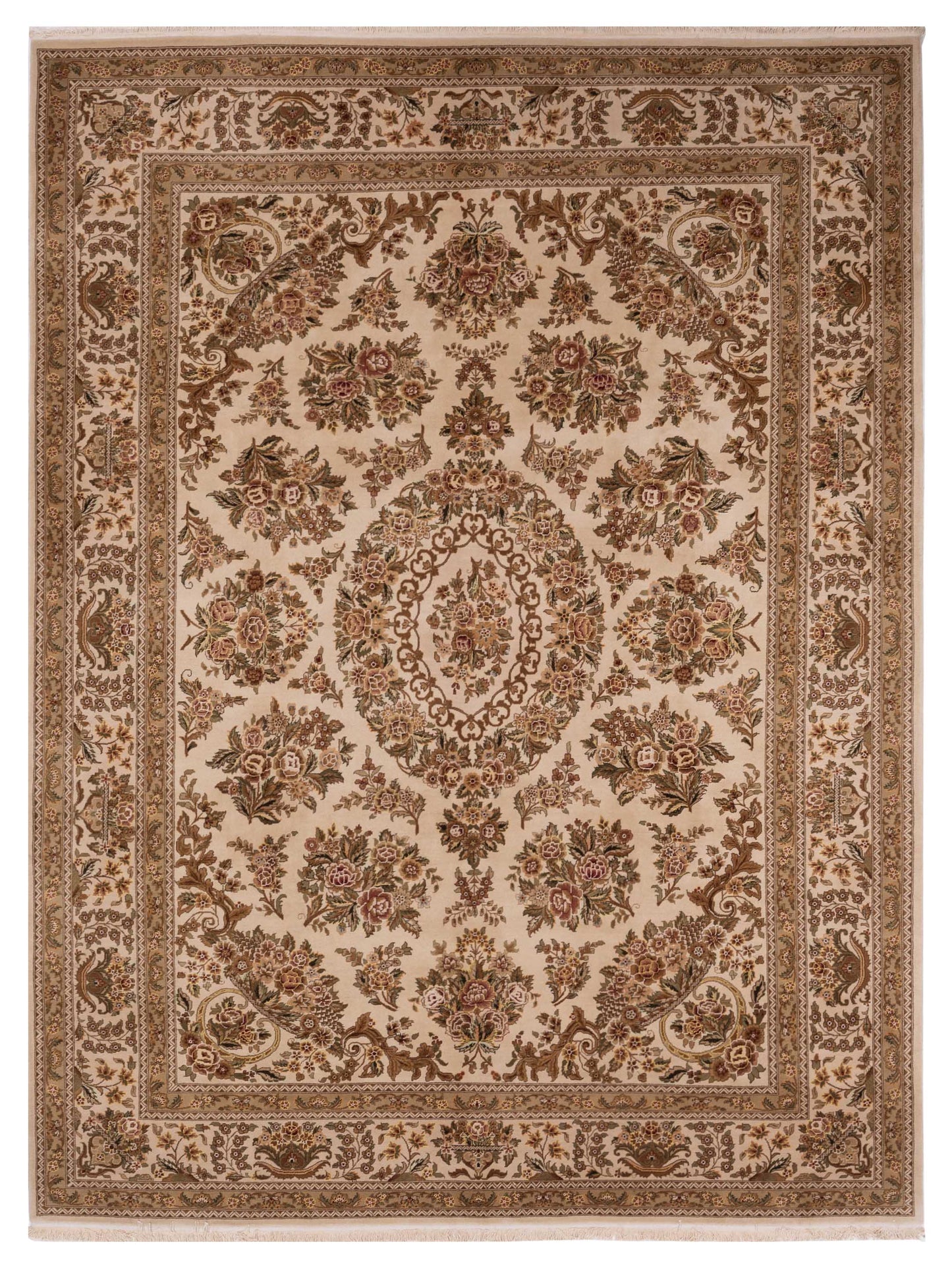 Pasha Magnolia Beige Beige Traditional