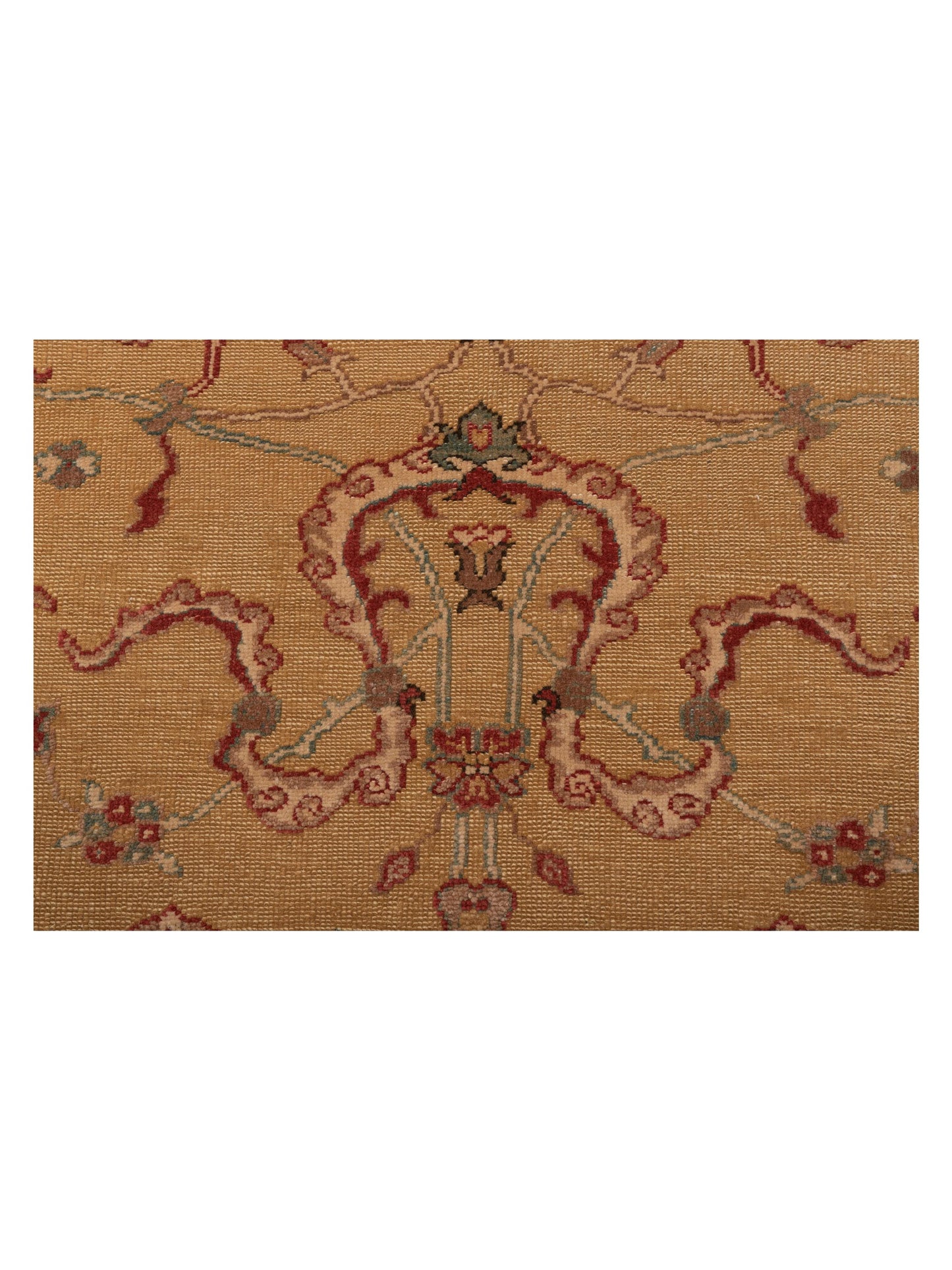 Antique Loom 117180 Gold Ivory 8.3x10.3 Hand Knotted Rug