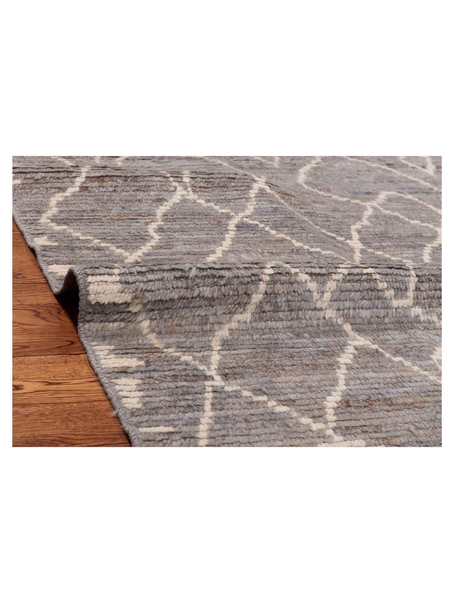 Berber Aspendos Gray Gray 8.3x10.2 Hand Knotted Rug