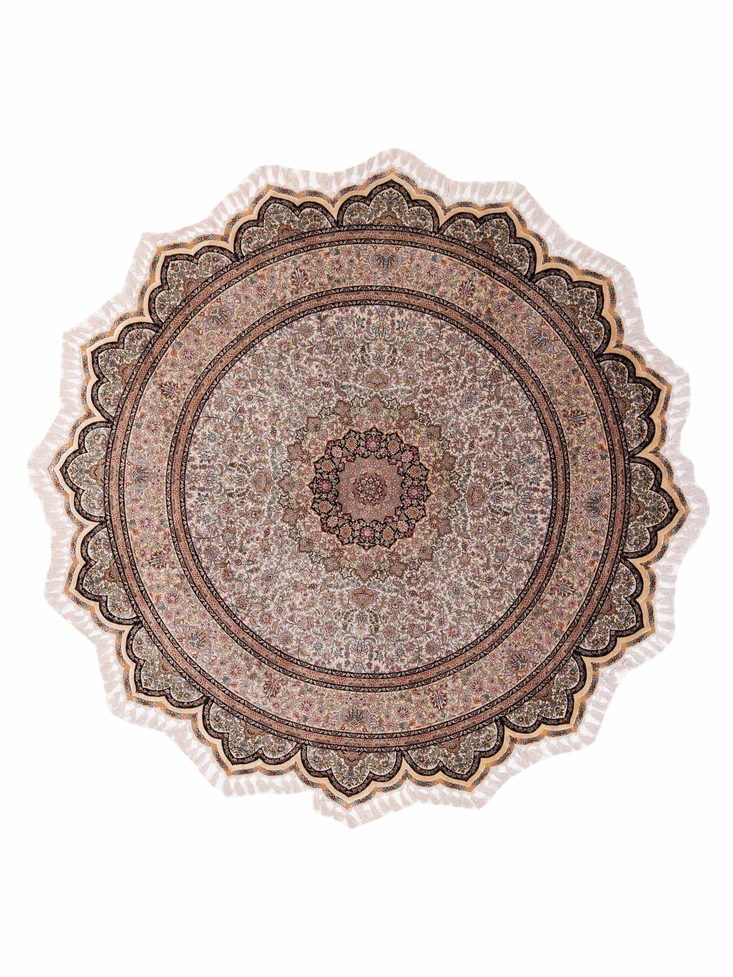 Pasha Pure Silk Ivory Beige Traditional