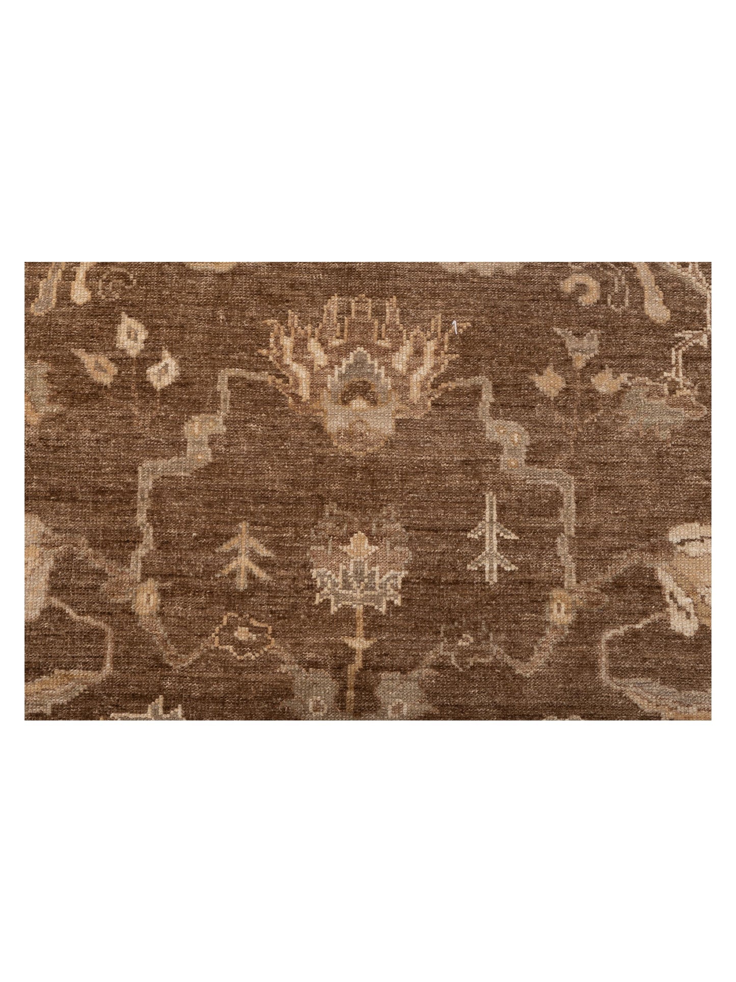 Angora Oushak 129271 Brown Green 8.5x9.3 Hand Knotted Rug
