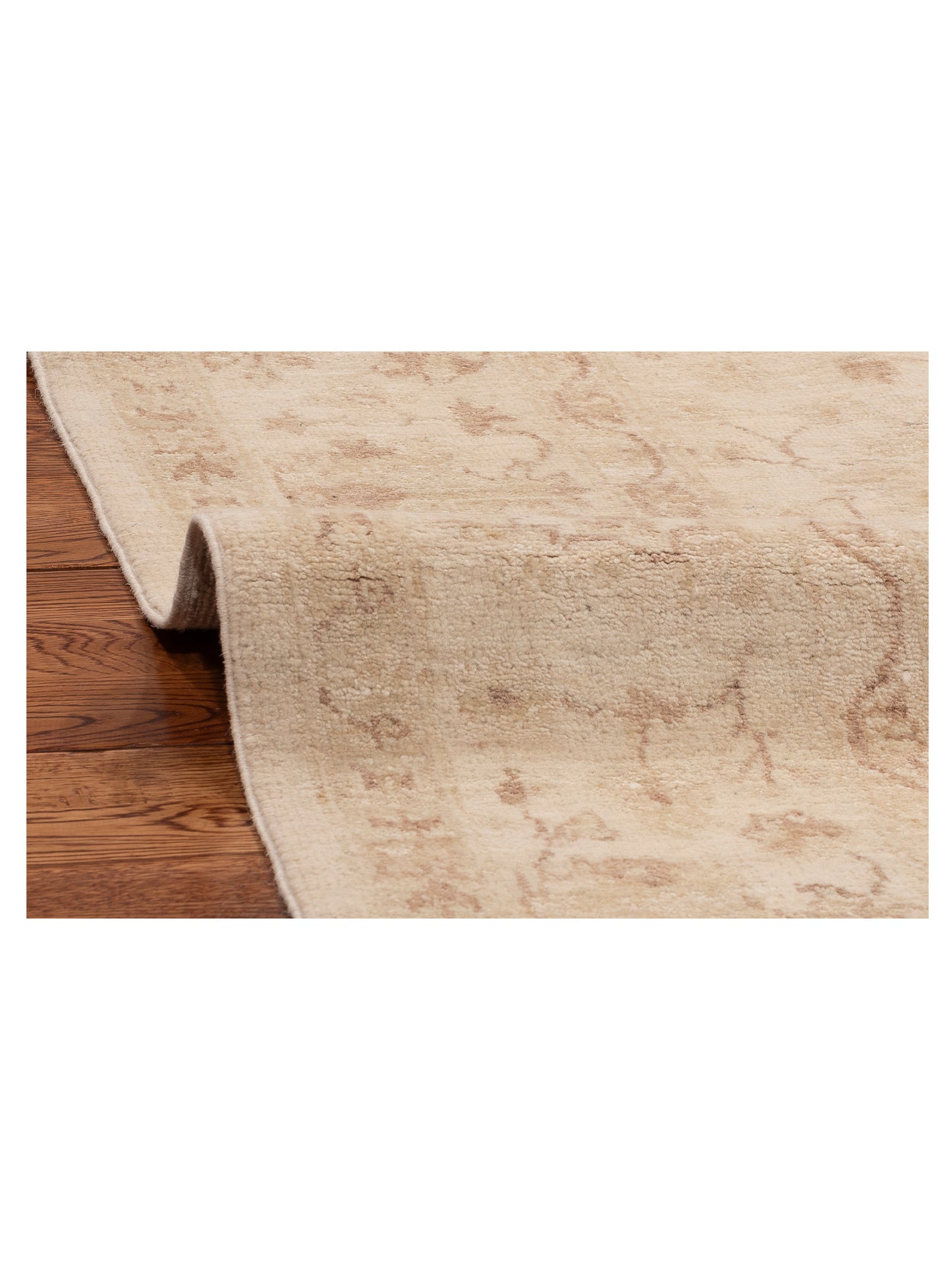 Laila 115213 Ivory Ivory 5.1x6.4 Hand Knotted Rug
