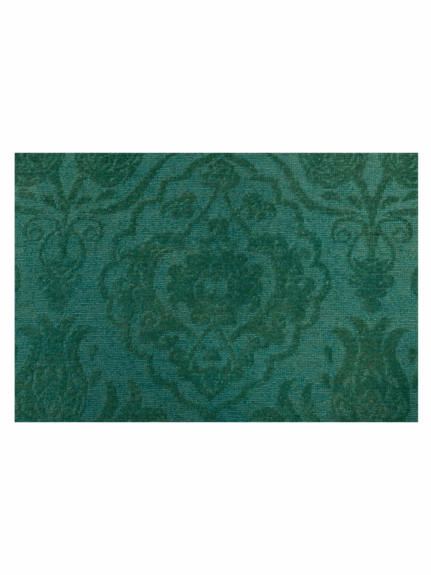 Color Bouquet 109175 Turquoise Turquoise 8.4x9.8 Hand Knotted Rug