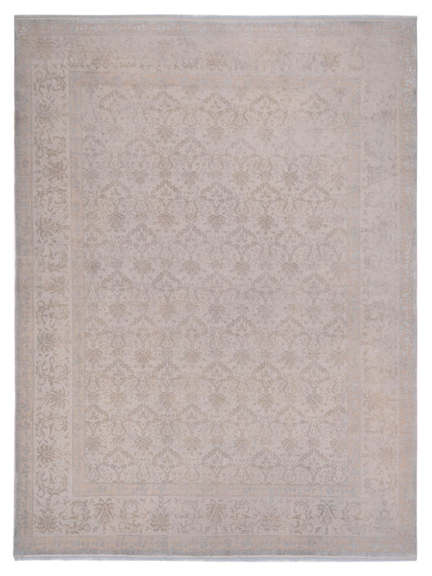 Pasha Color Bouquet Silver Gray Transitional