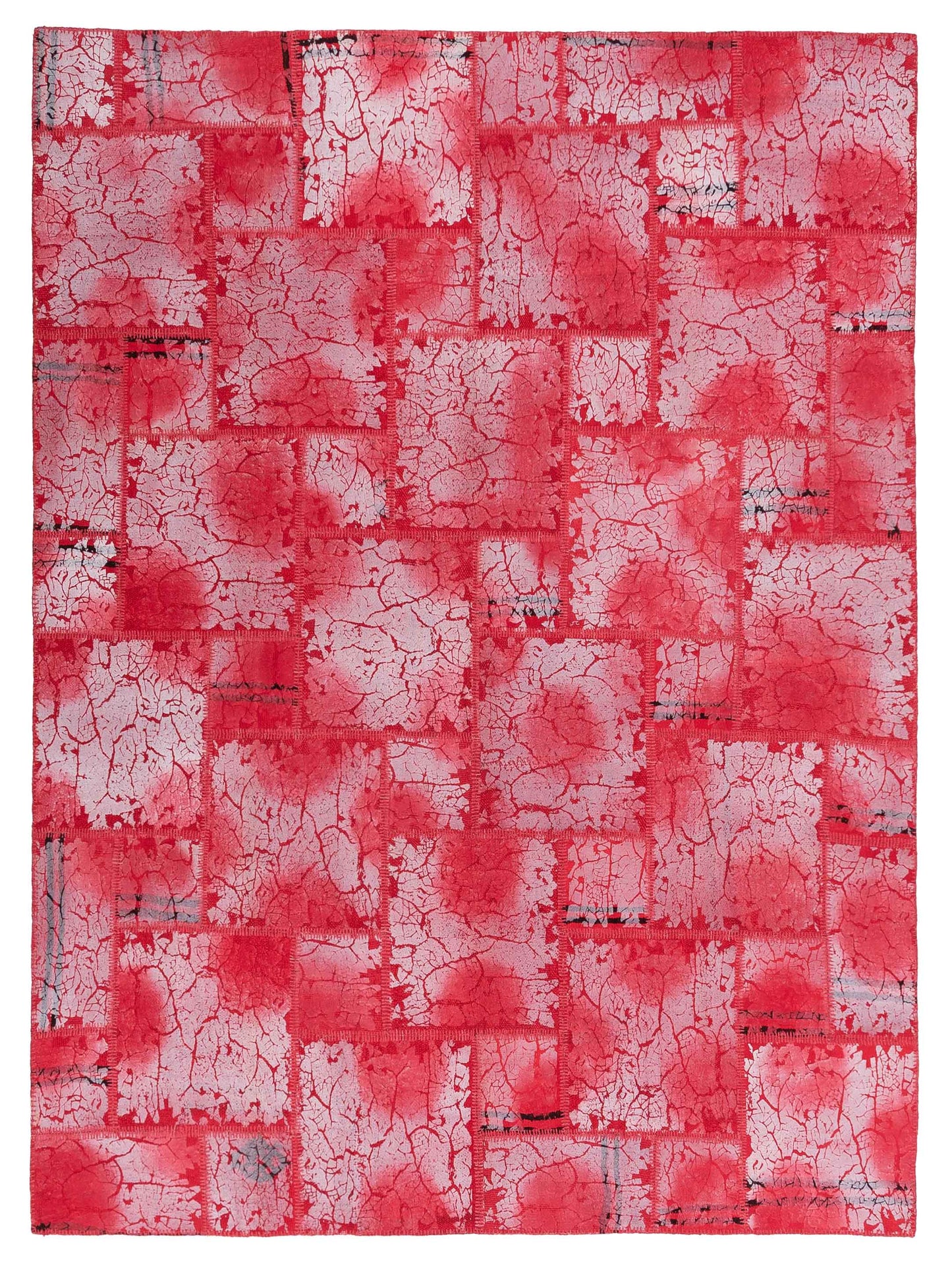 Pasha Turkish Vestige Patchwork Red Contemporary