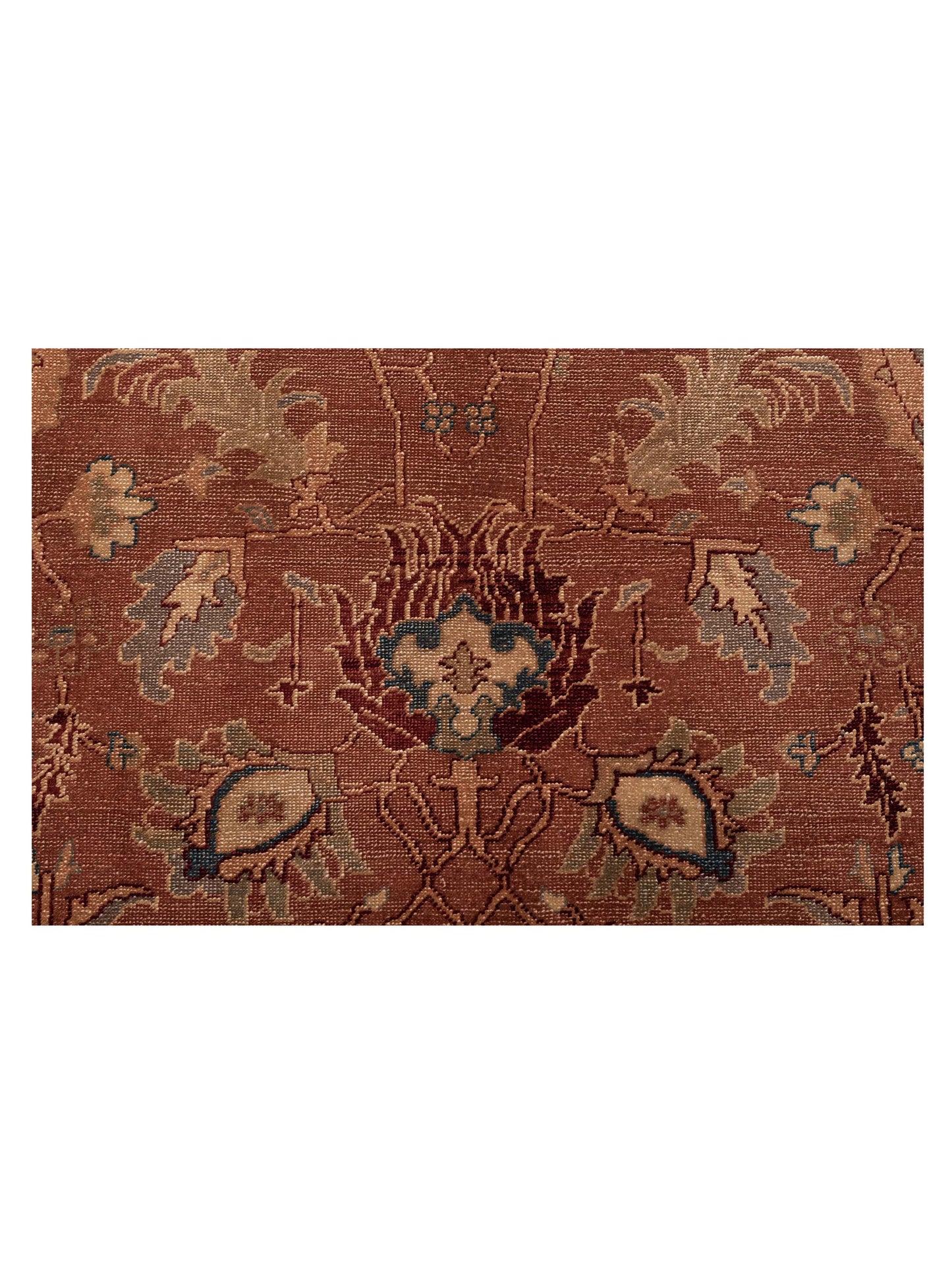 Turkish Elvan 71868 Brick Green 8.6x11.9 Hand Knotted Rug