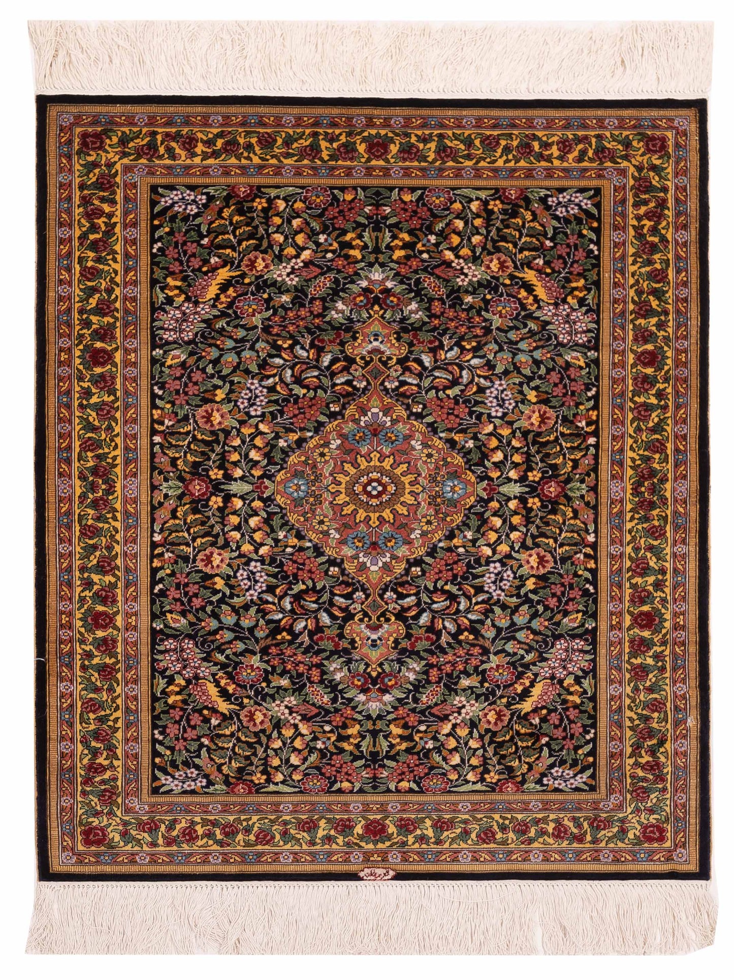Pasha Pure Silk Black Gold Traditional