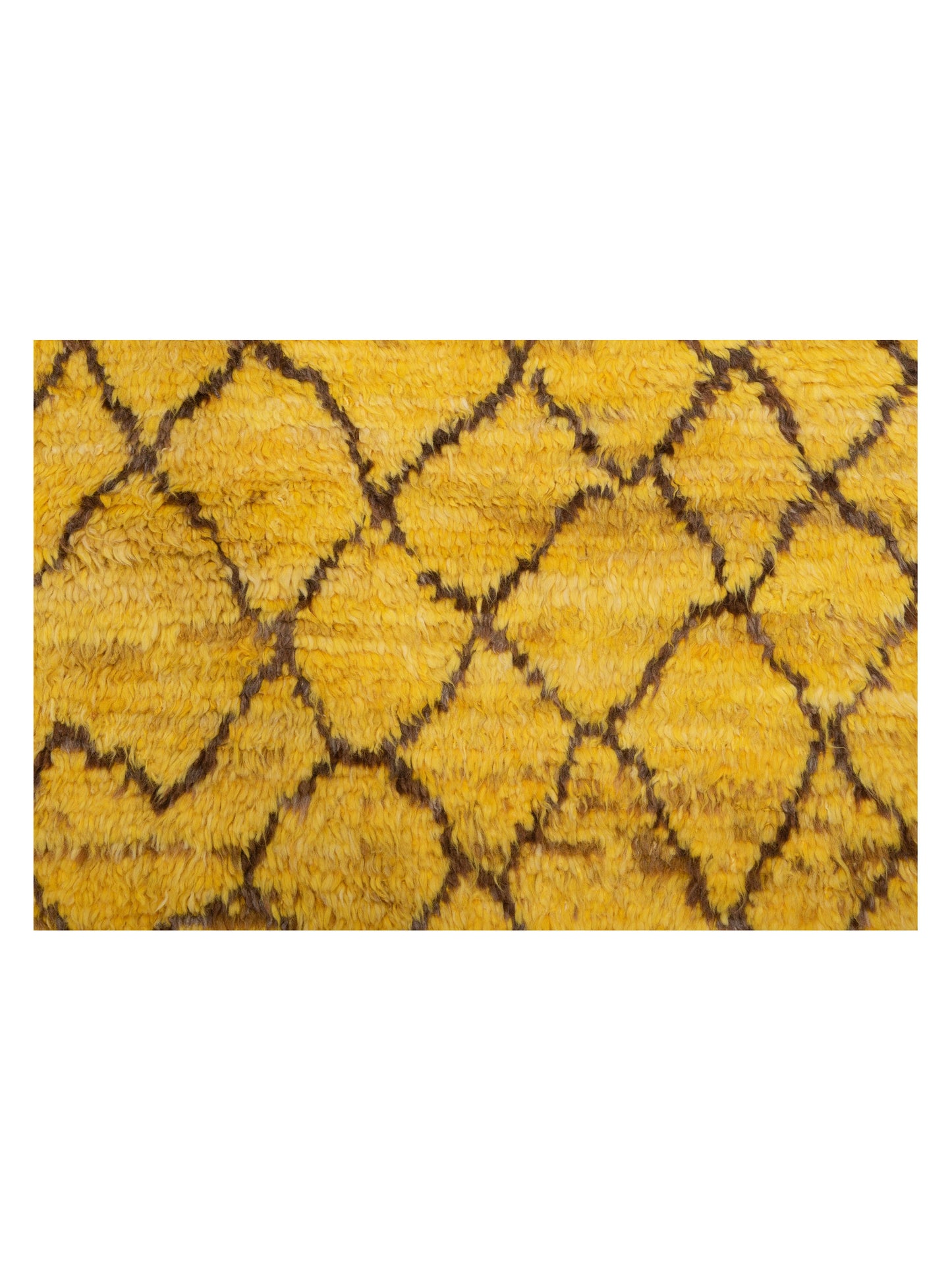 Berber Aspendos Yellow Charcoal 8.4x10.4 Hand Knotted Rug