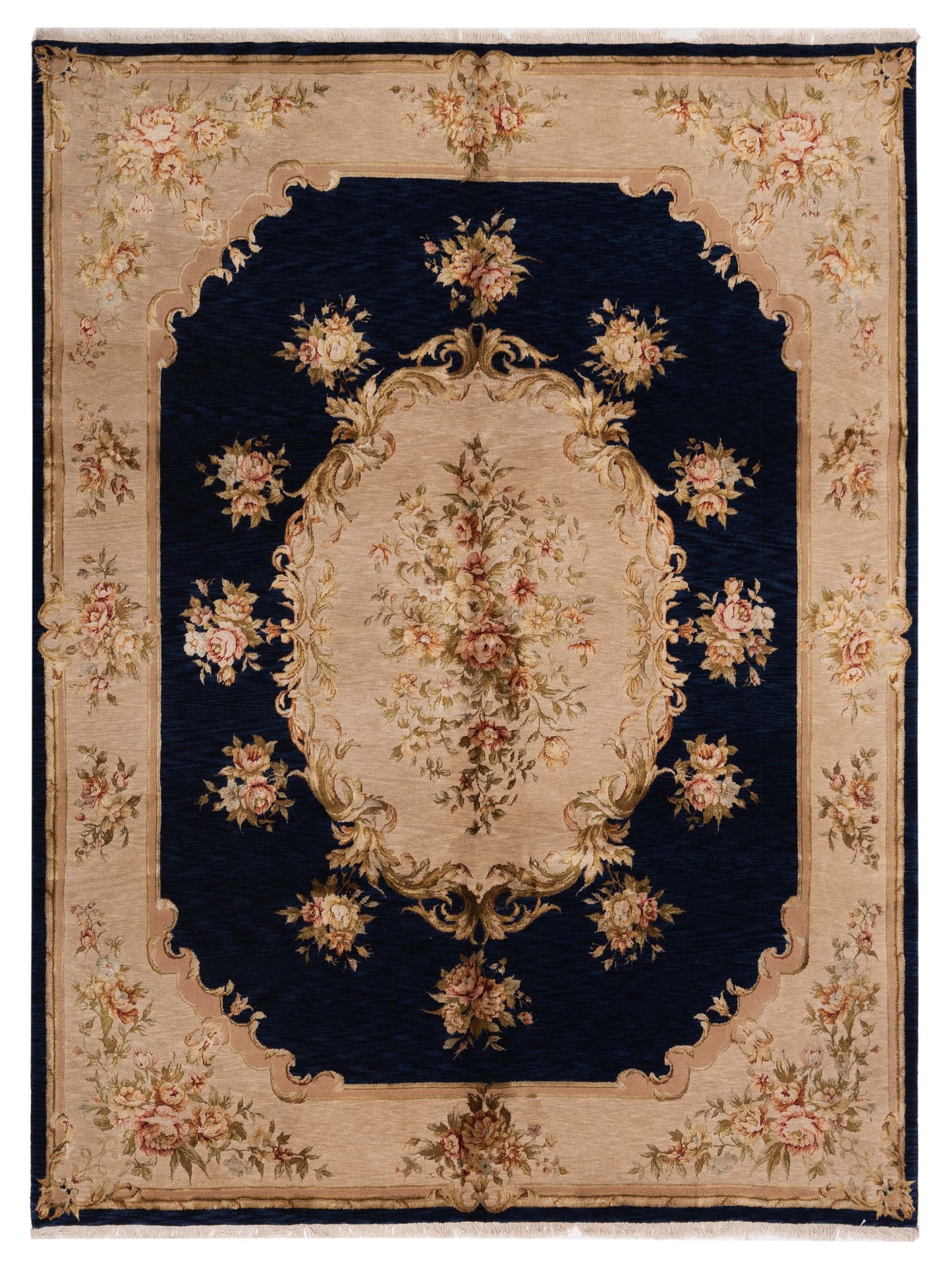 Rajpur Imperial Silk Blue Ivory Traditional