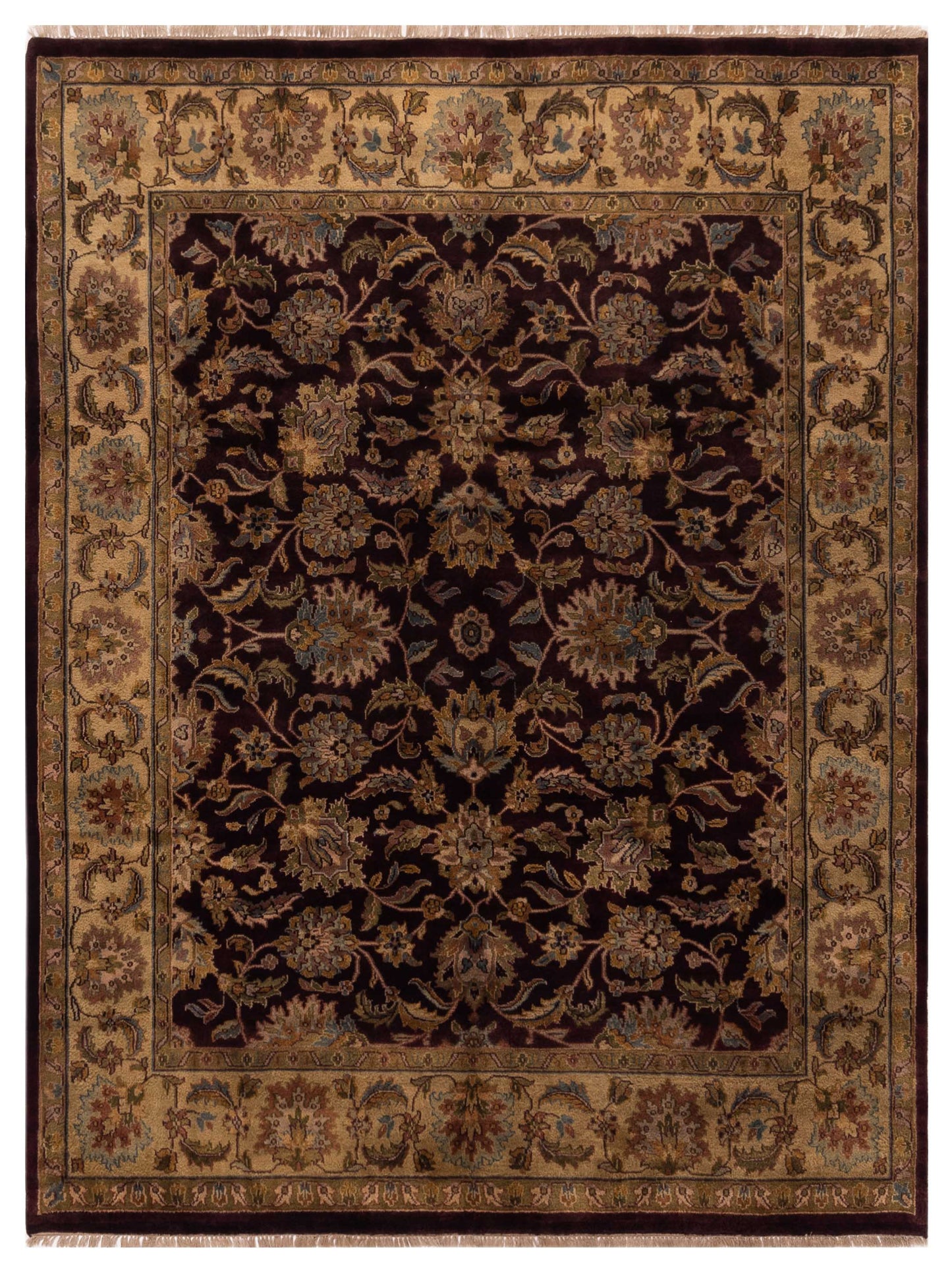 Rajpur Royal Purple Ivory Traditional