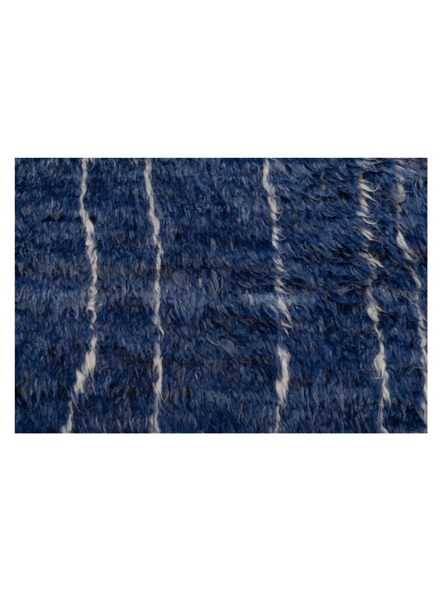 Berber Demre Dark Blue Ivory 9.4x11.3 Hand Knotted Rug