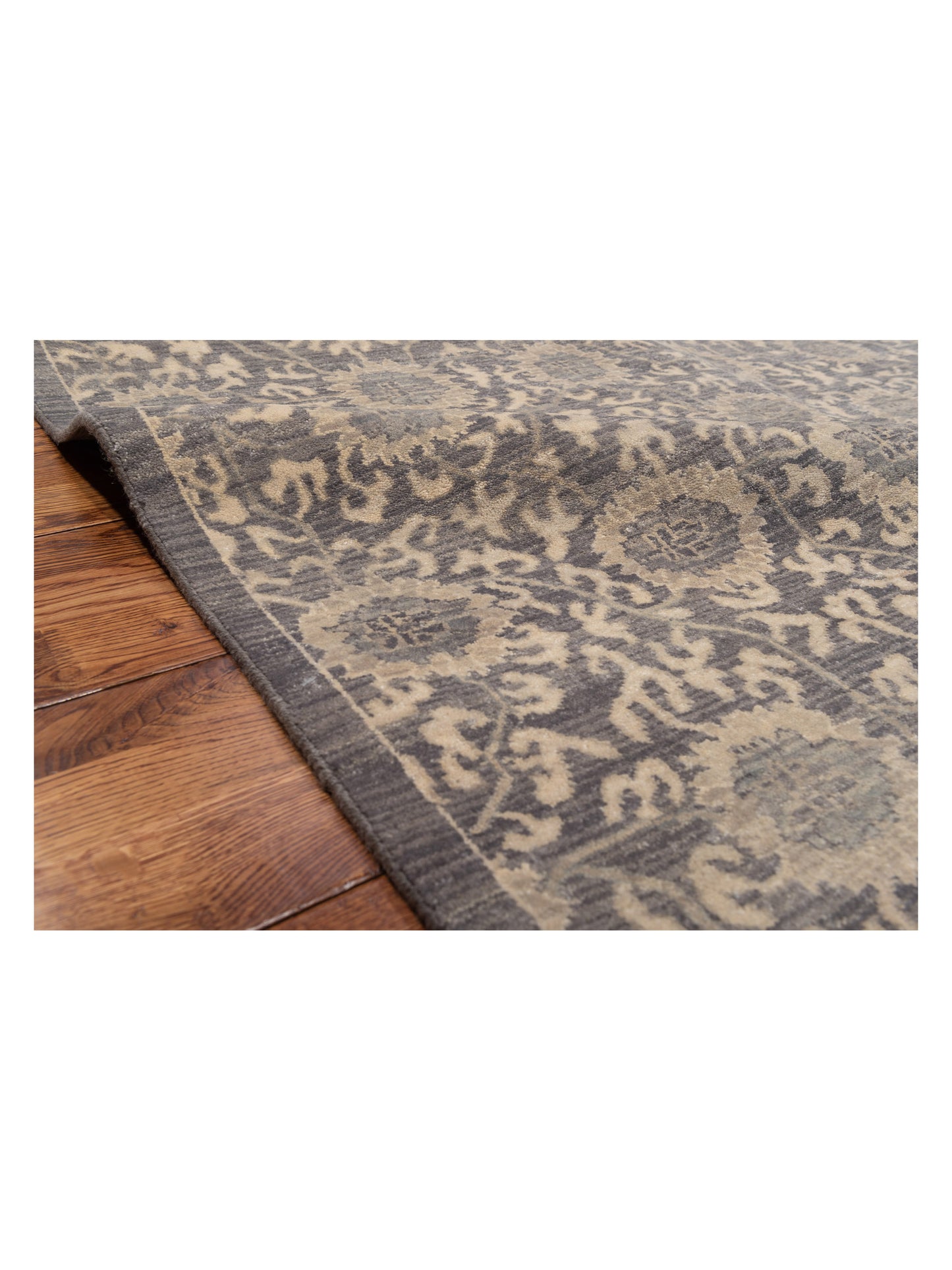 Tibetino 119236 Gray Ivory 8.1x9.9 Hand Knotted Rug
