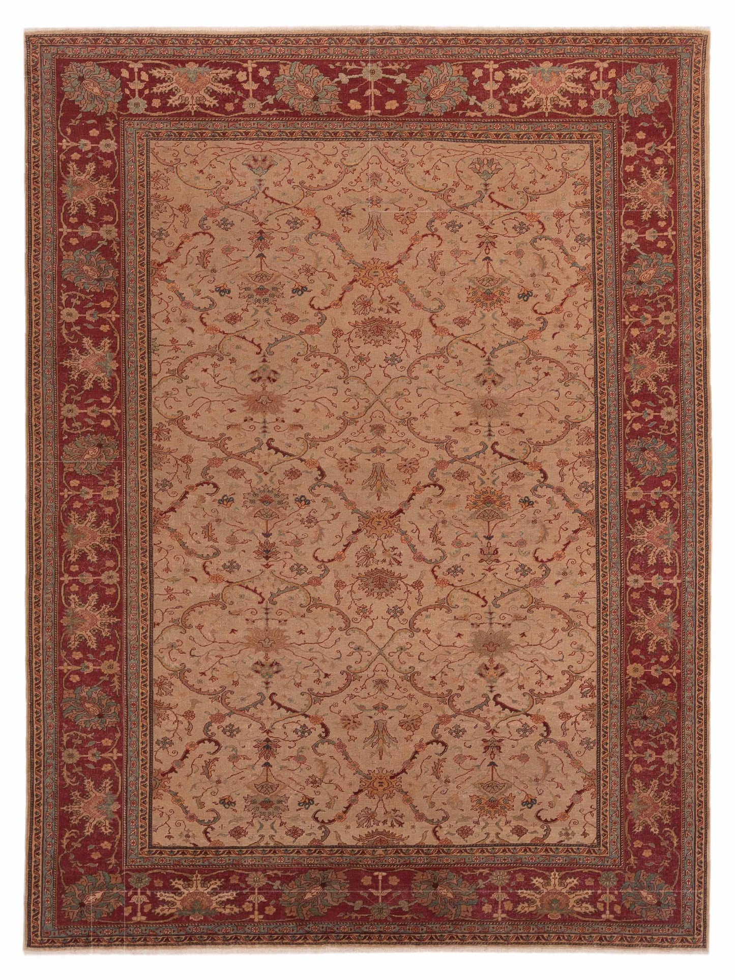 Pasha Antique Loom Beige Red Traditional