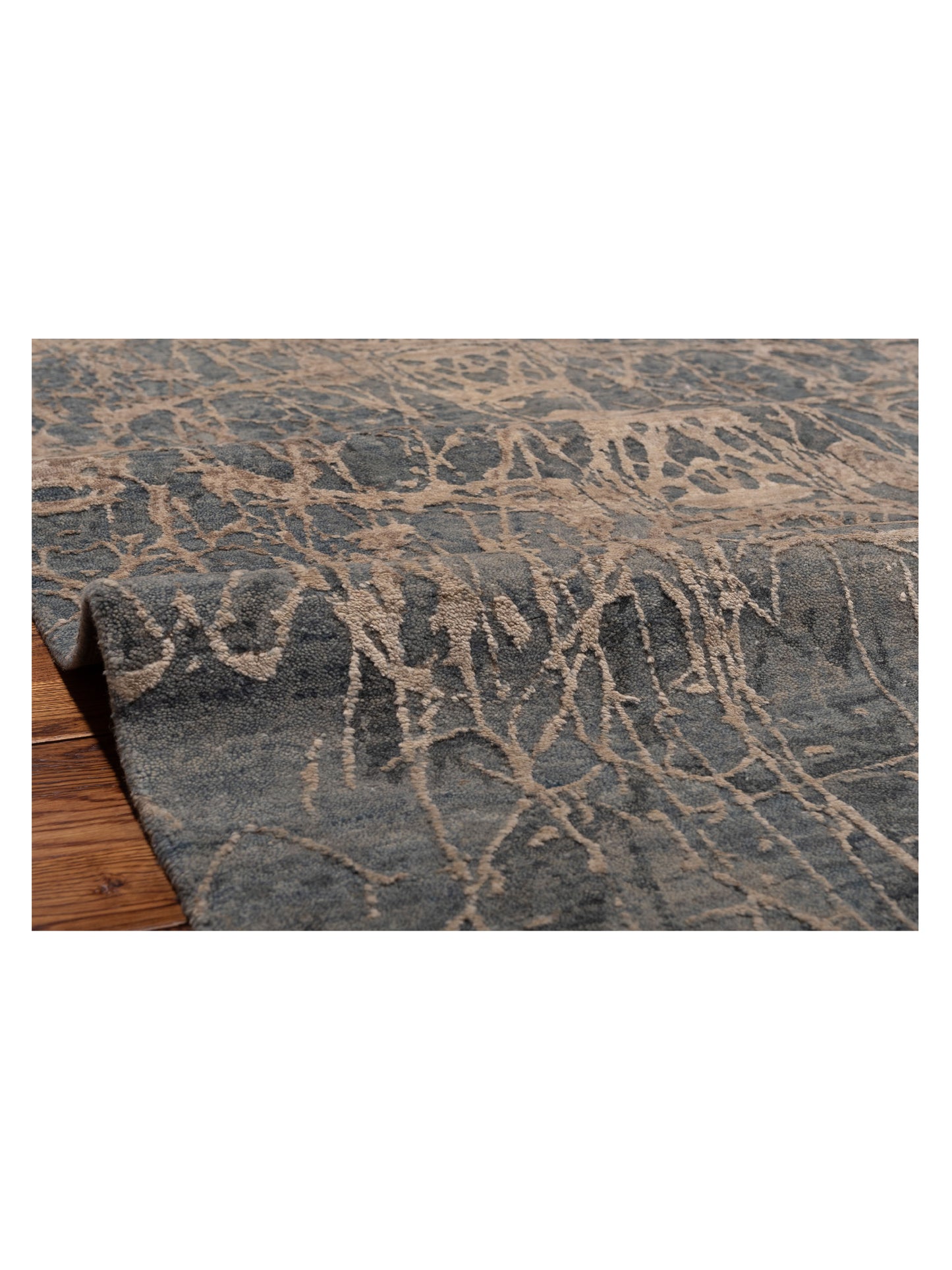 Dazzling 142715 Blue 9.9x13.9 Hand Knotted Rug