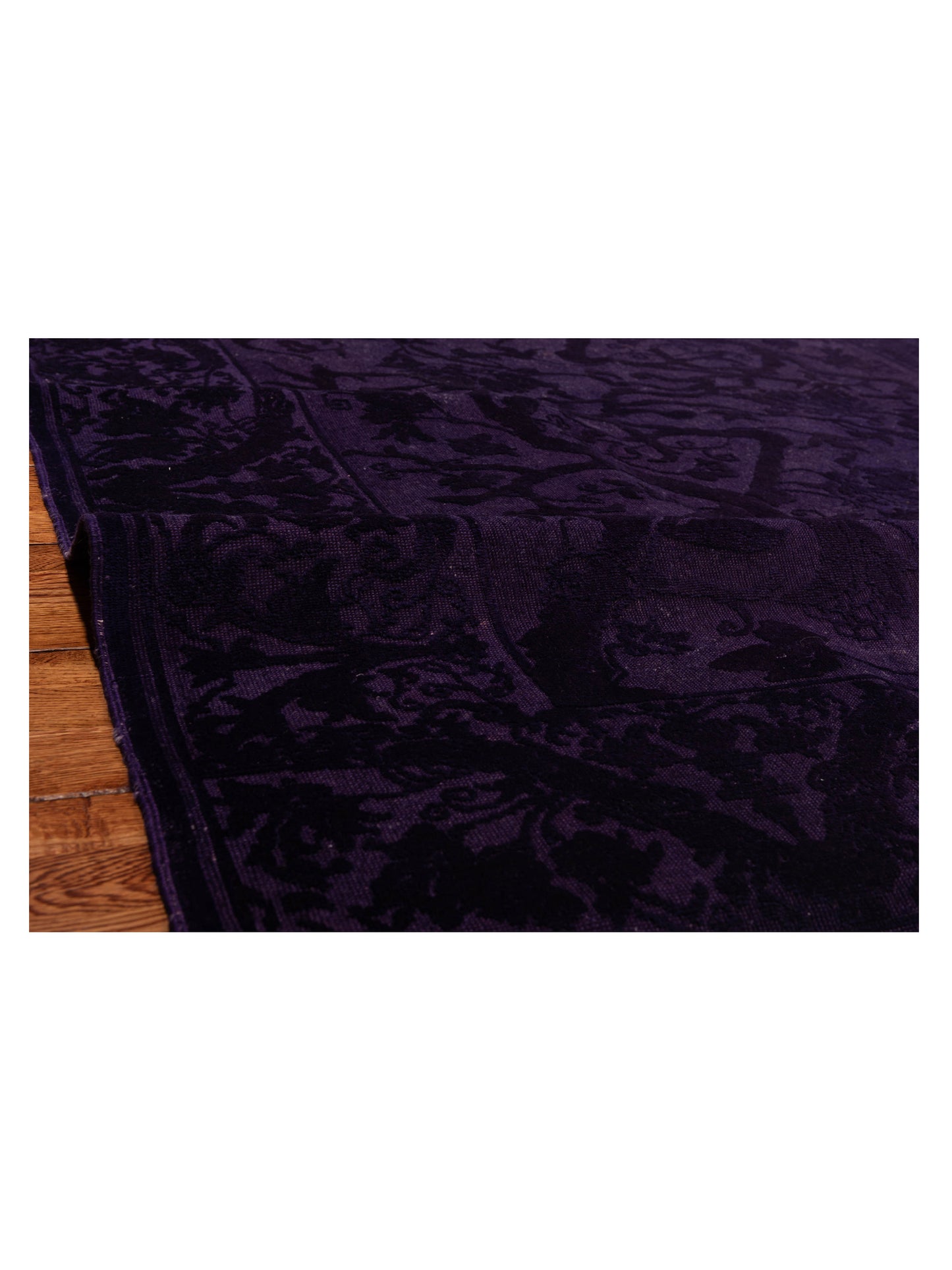 Vintage 108119 Purple 6.6x8.4 Hand Knotted Rug
