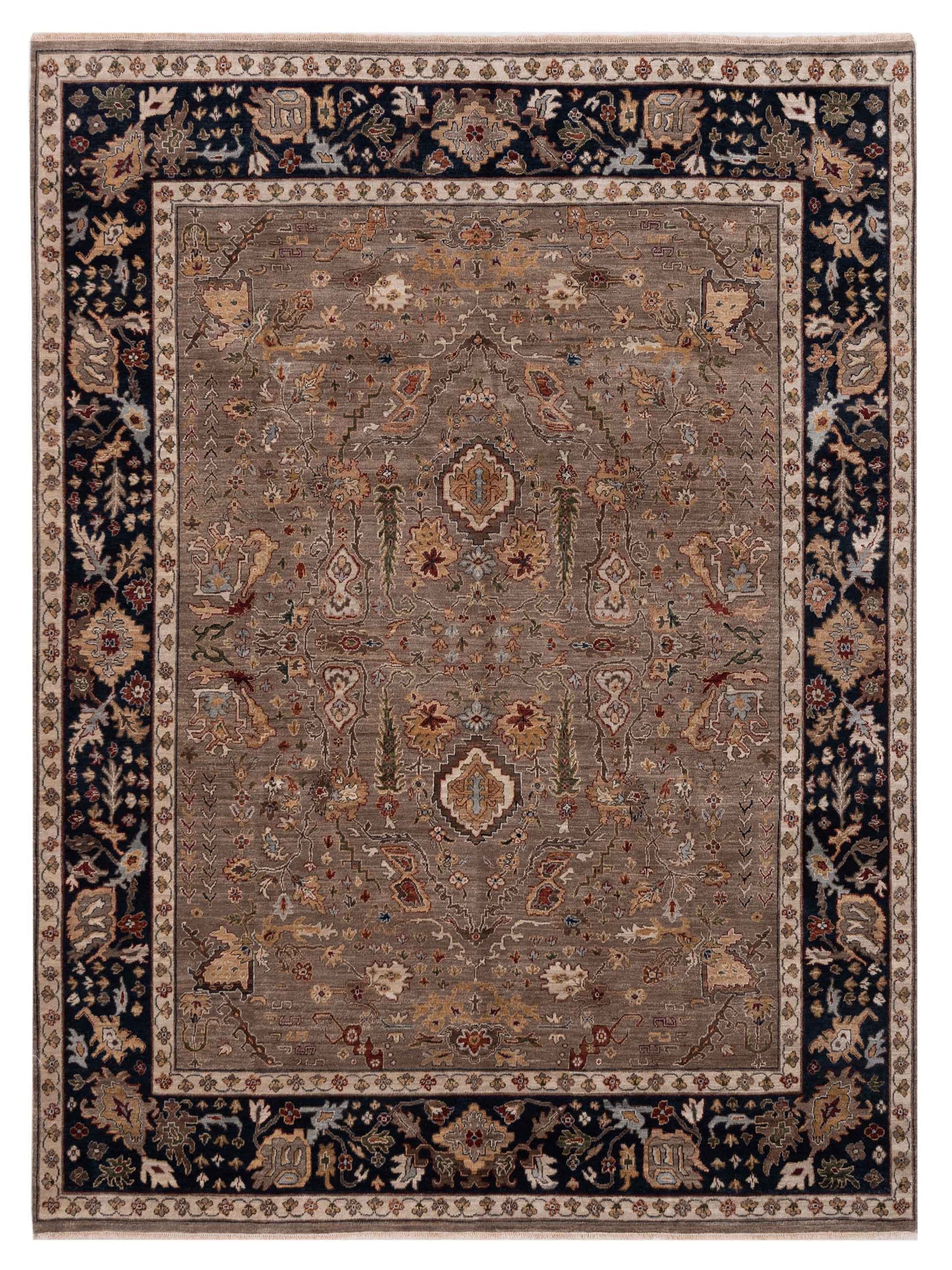 Rajpur Crown Silver Navy Transitional