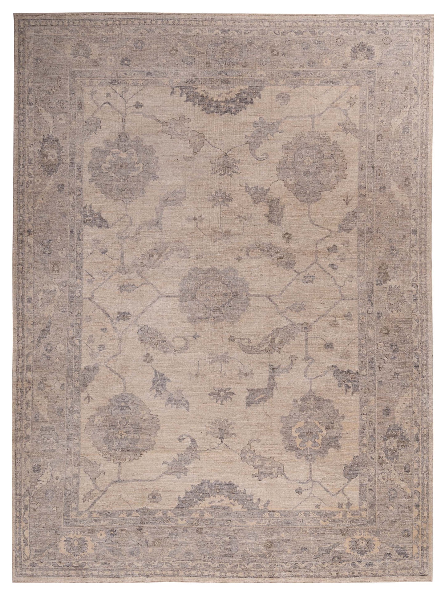 Anadol Angora Oushak Ivory Gray Traditional