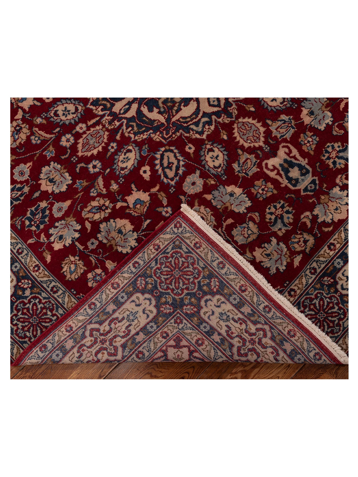 Crown 154302 Red Blue 7.2x7.4 Hand Knotted Rug