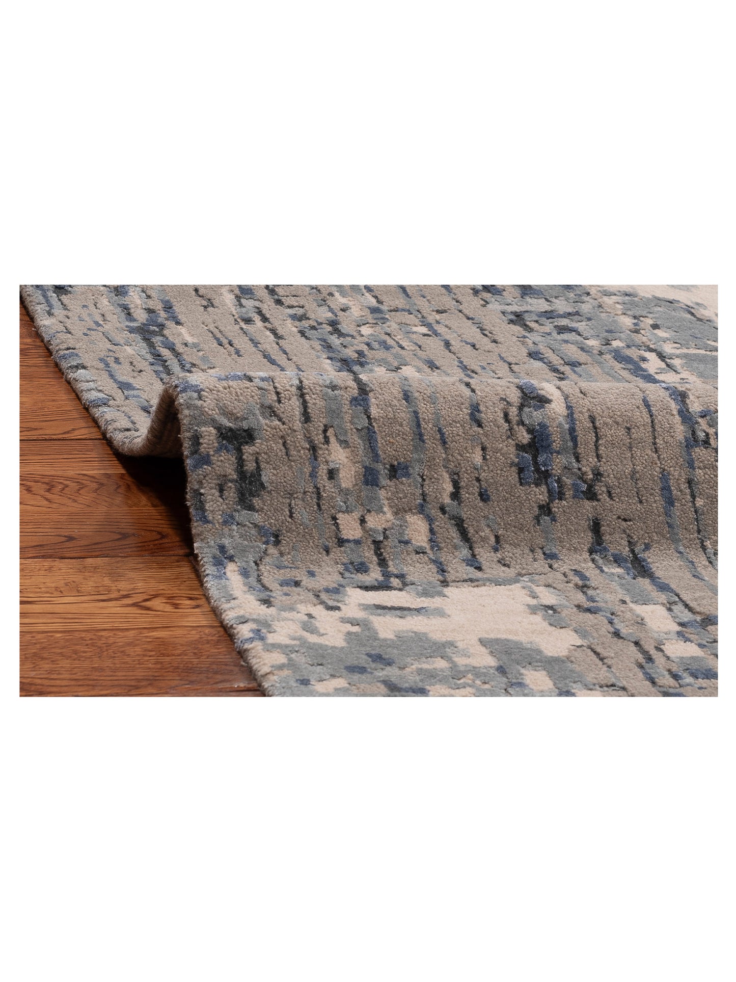 Tibetino 154833 Ivory Gray 9.1x11.11 Hand Knotted Rug