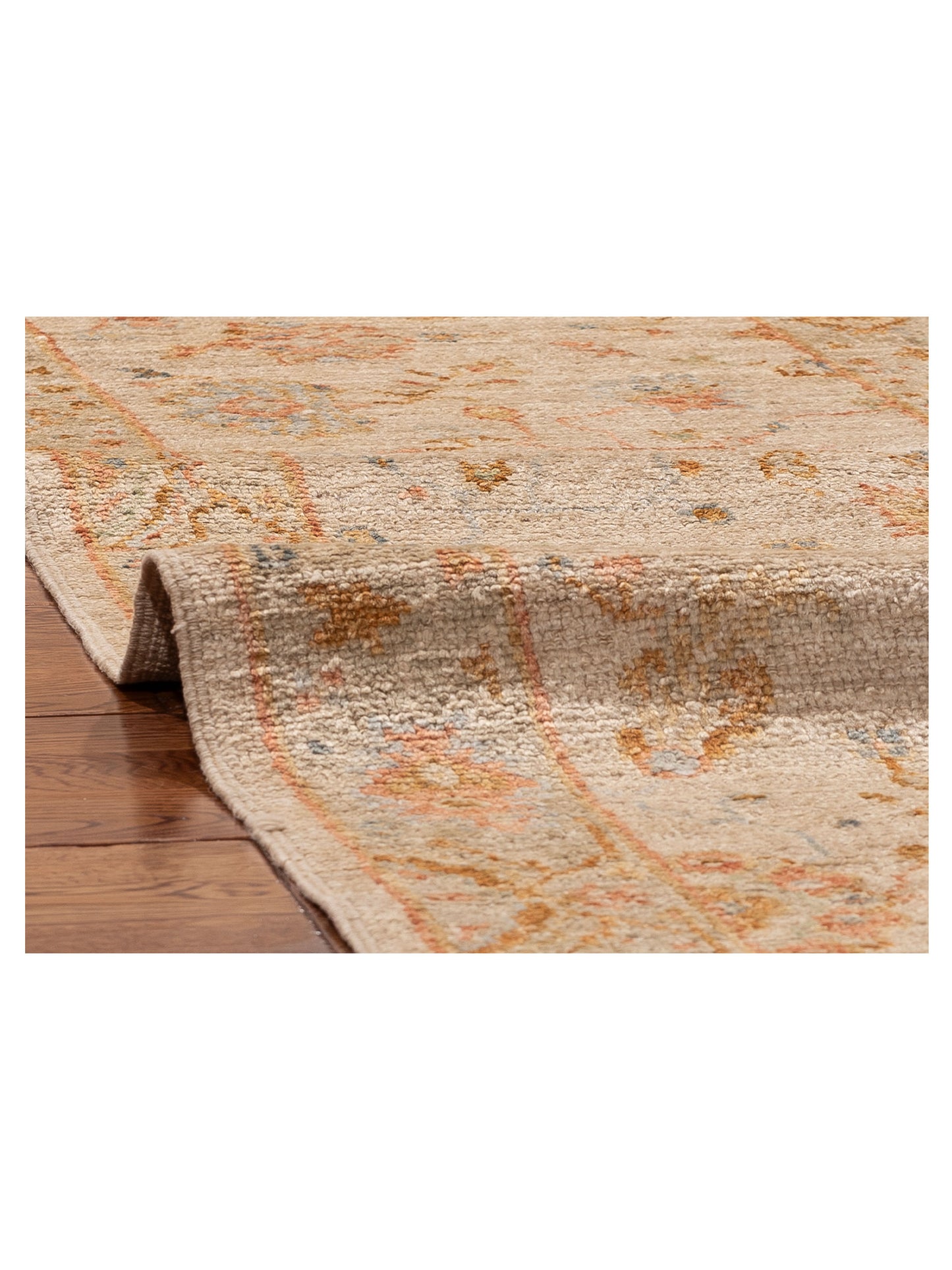 Angora Oushak 149631 Ivory Silver 2.6x13.8 Hand Knotted Rug
