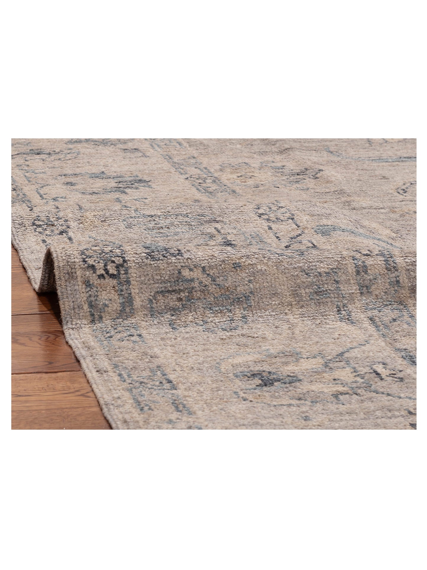 Angora Oushak 156218 Gray Gray 9.1x11.7 Hand Knotted Rug