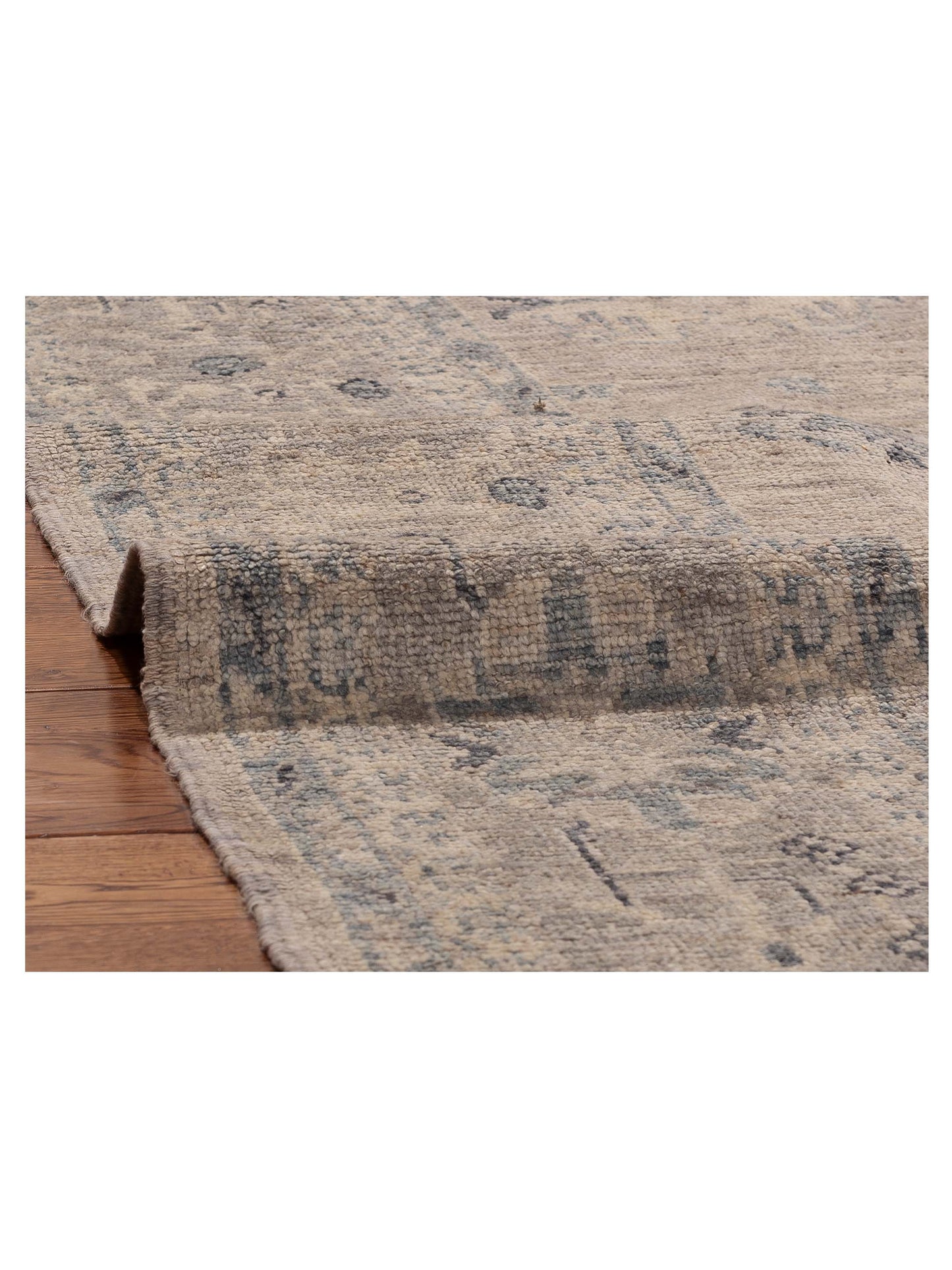 Angora Oushak 156220 Gray Gray 7.11x9.4 Hand Knotted Rug