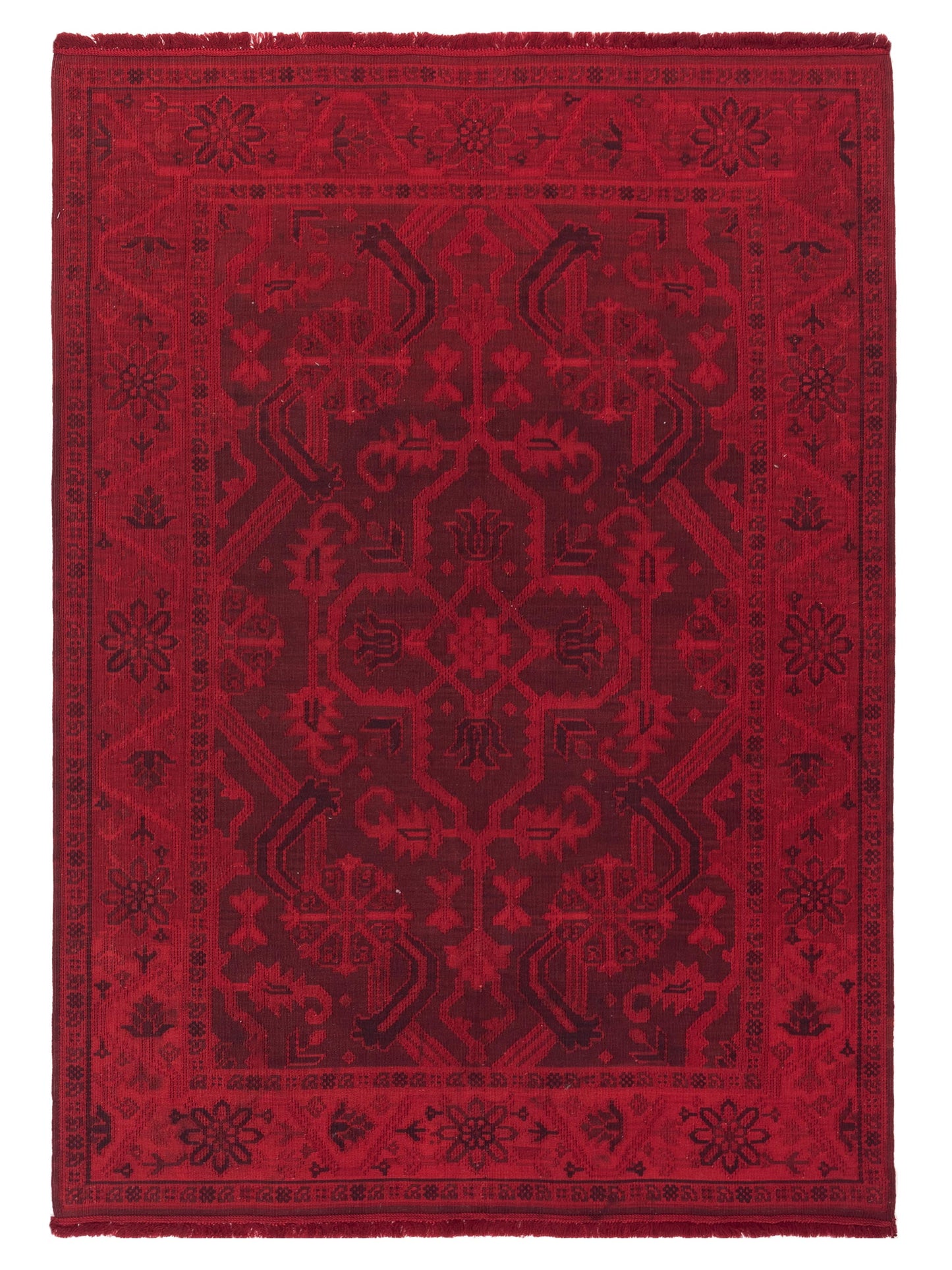Pasha Transilvanian Kilim Red Contemporary