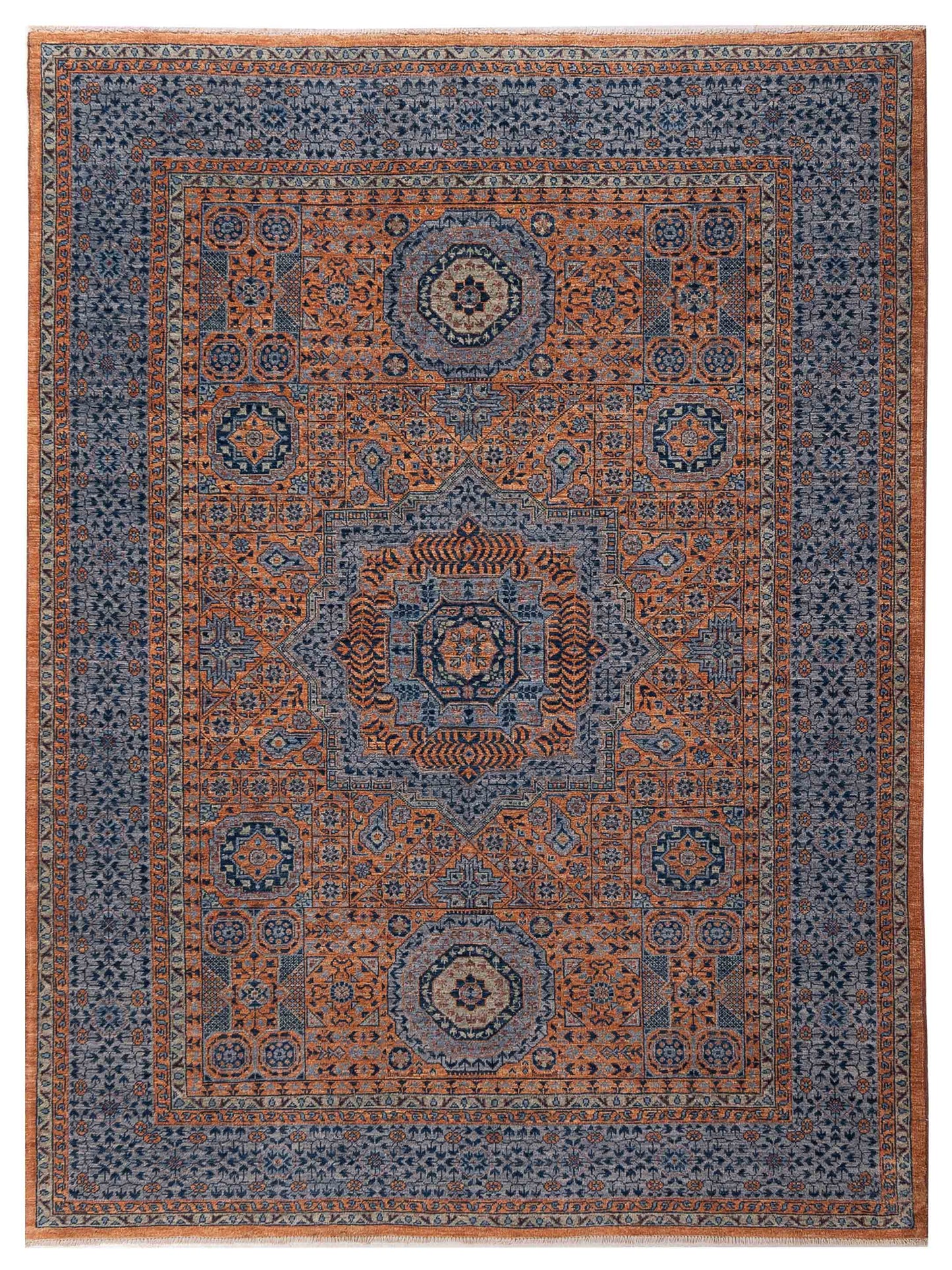 Nomad Super Mamluk Orange Gray Traditional