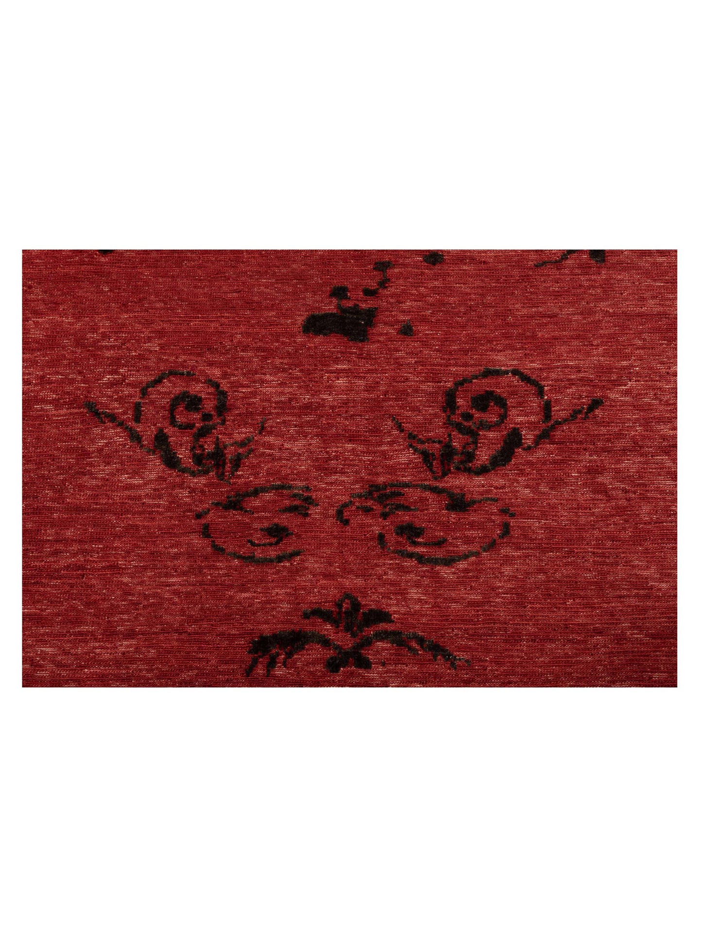 Defne Clove Red Charcoal 7.10x9.4 Hand Knotted Rug