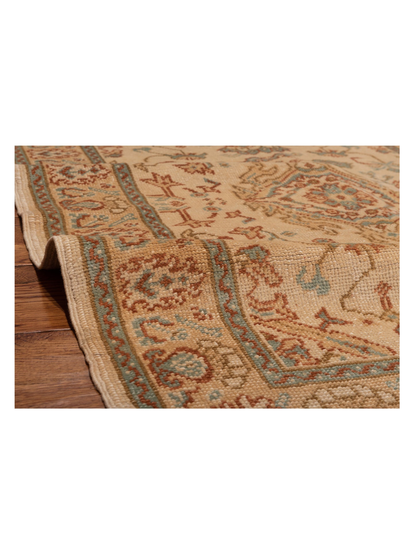 Anadol Oushak 129716 Beige Beige 4.1x5.7 Hand Knotted Rug