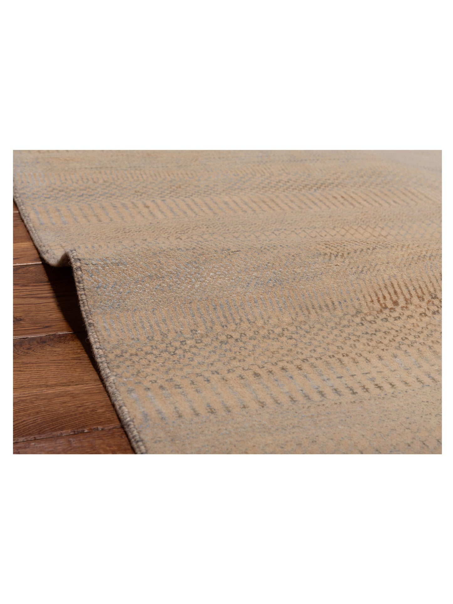 Aurore 120993 Ivory Gray Gray 4.1x6.1 Hand Knotted Rug
