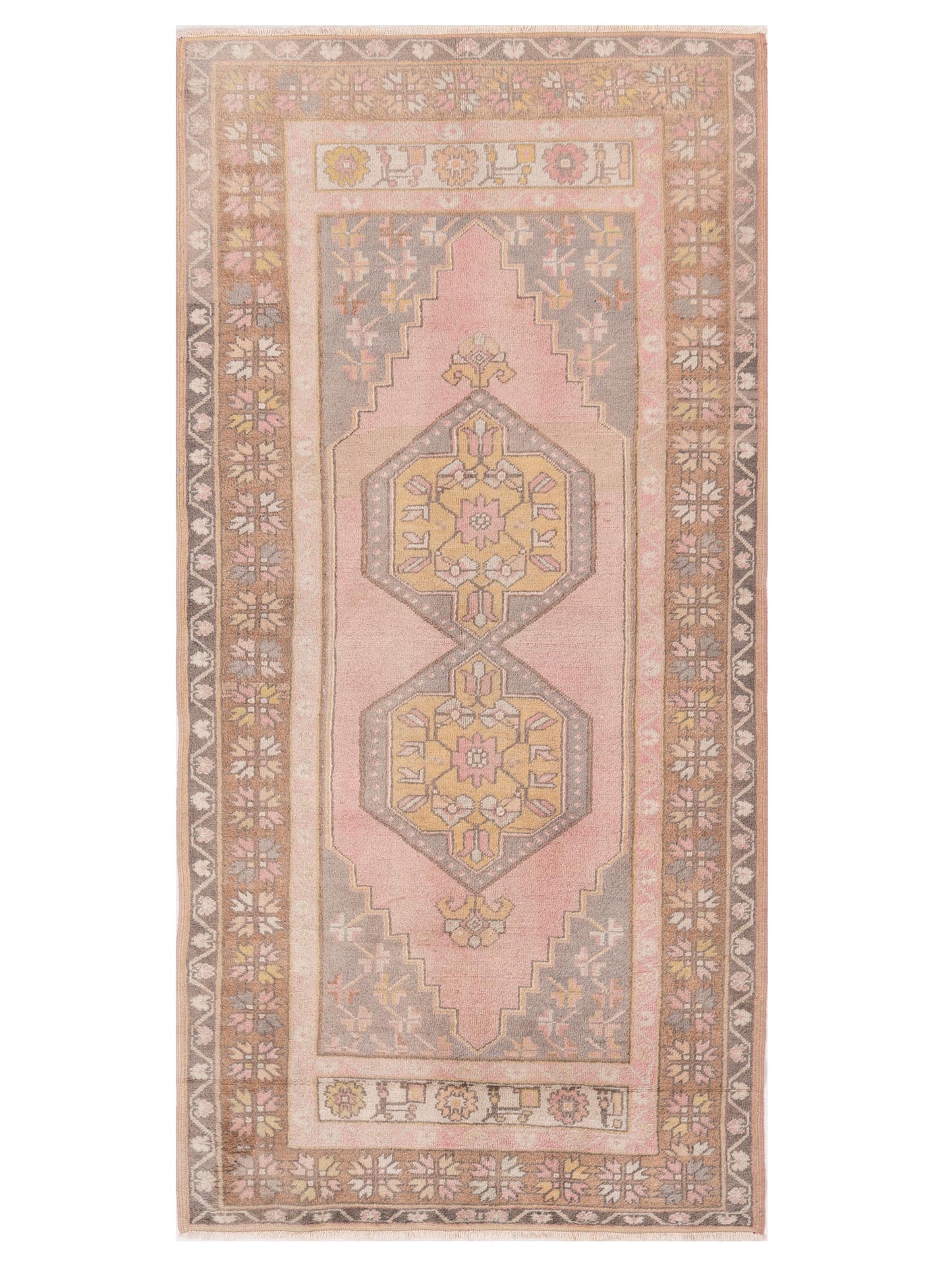 Pasha Old Anatolian Pink Brown Traditional