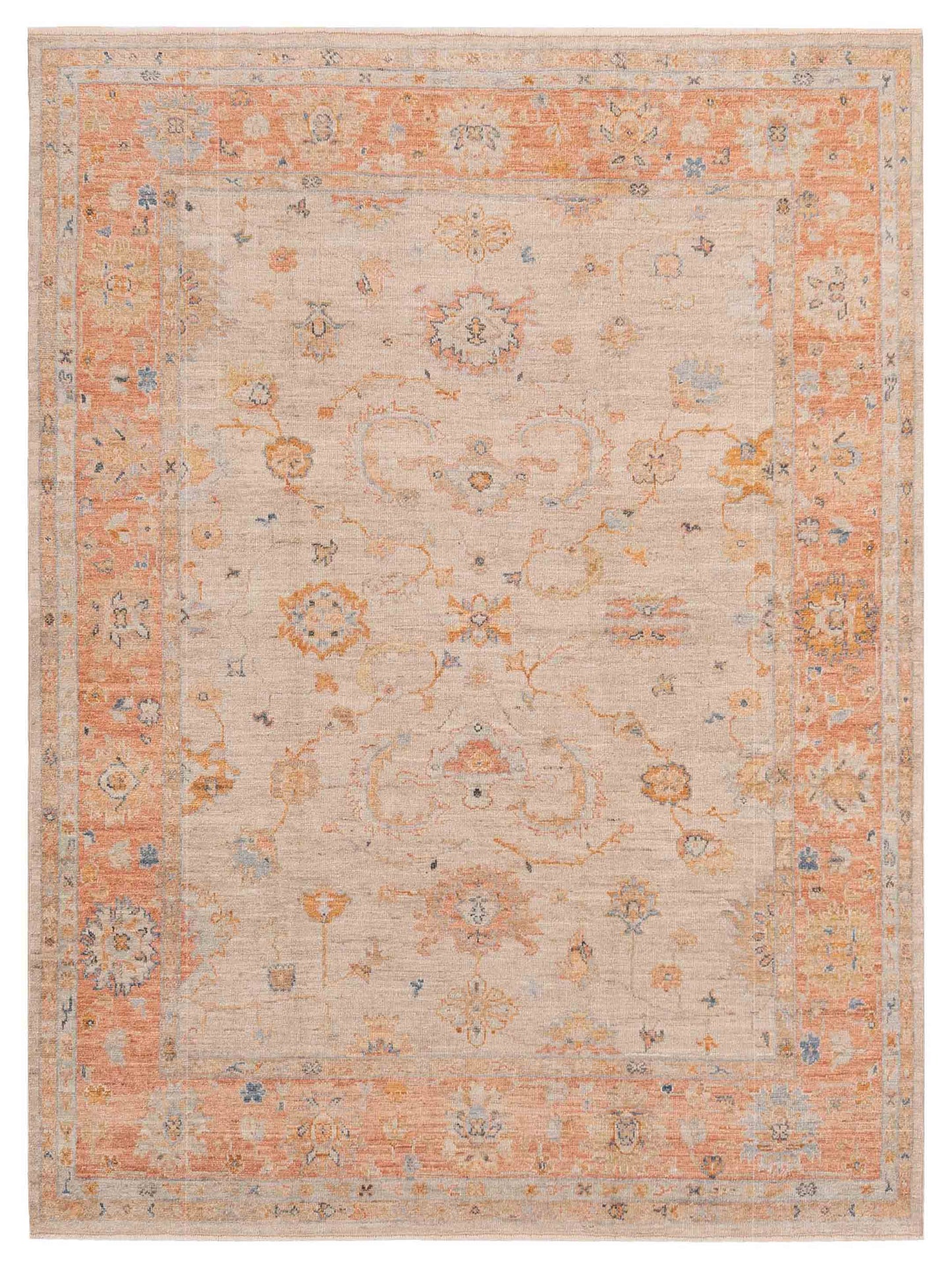 Anadol Angora Oushak Beige Rust Traditional