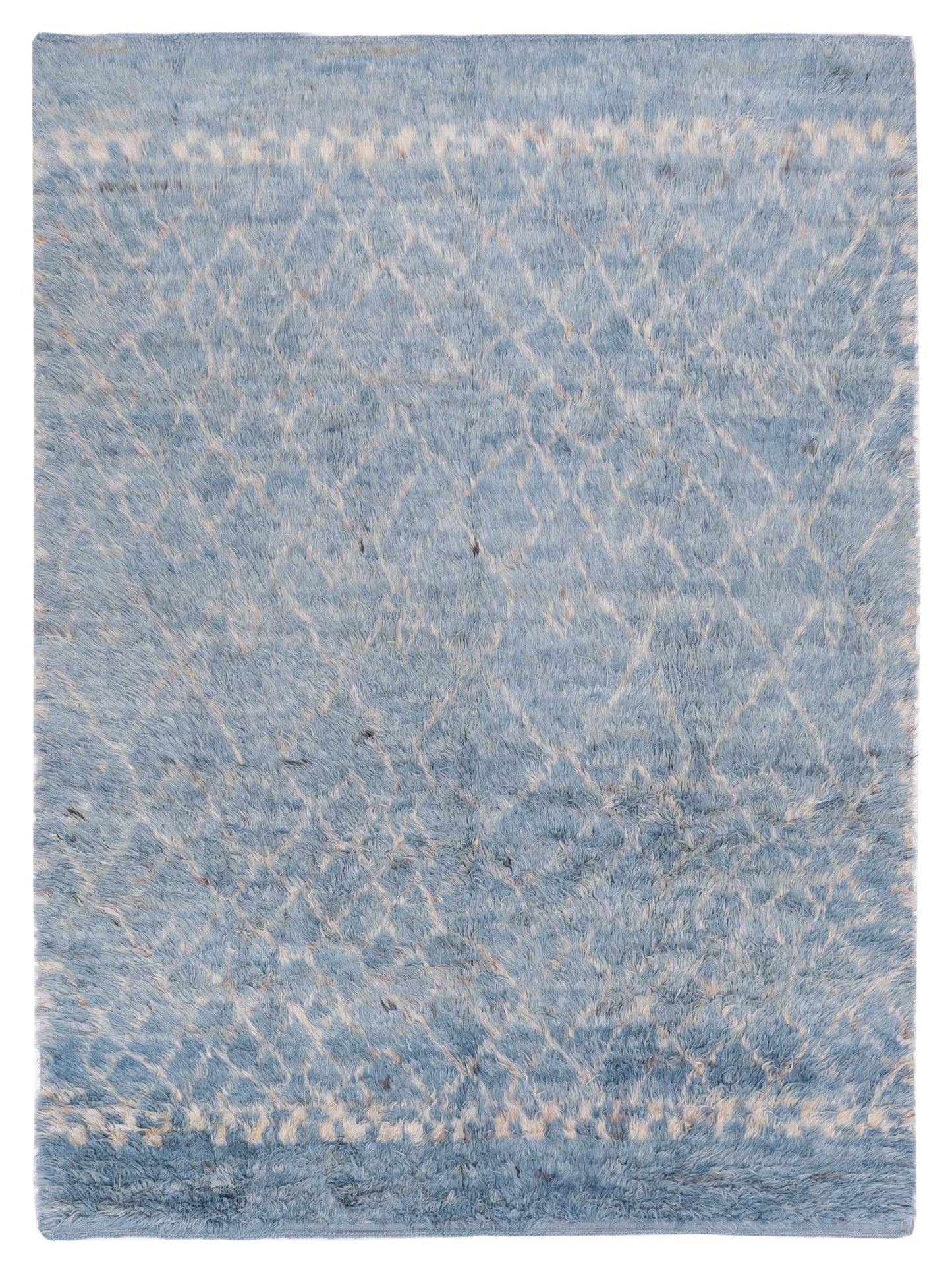 Pasha Berber Jean Blue Ivory Contemporary