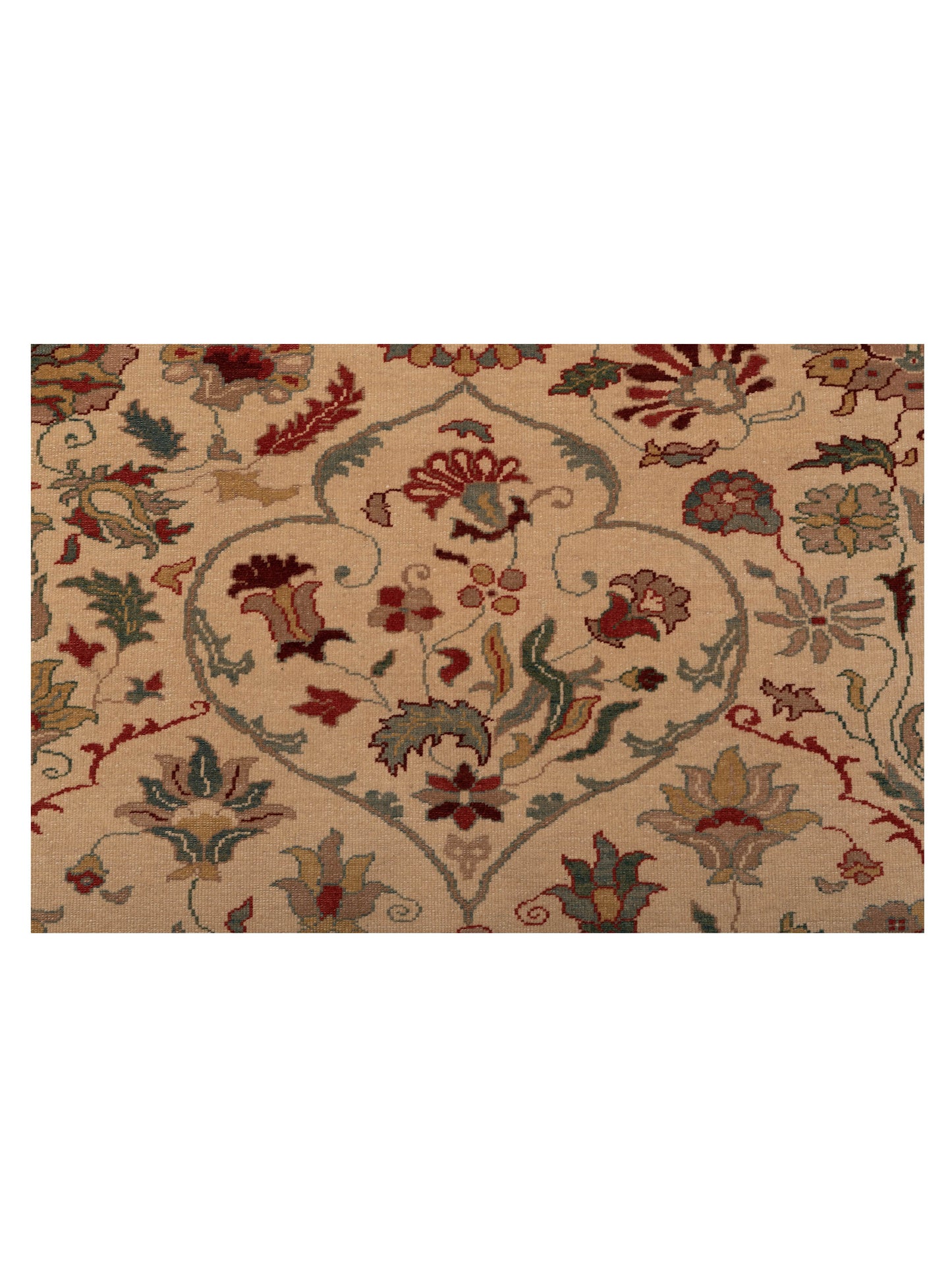Antique Loom 108141 Beige Gold 12.3x14.8 Hand Knotted Rug