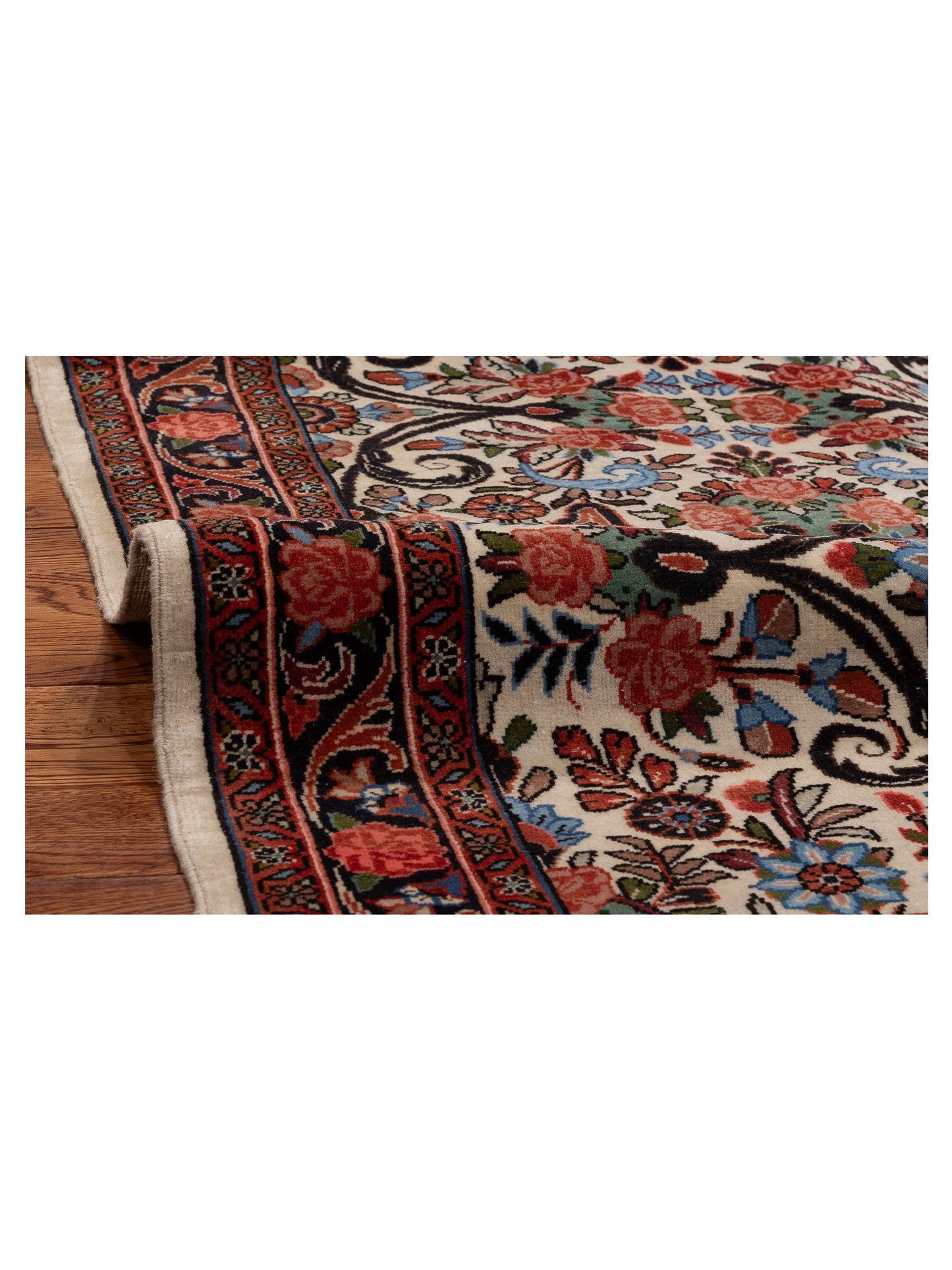 Persian 154355 Ivory Brown 2.8x10 Hand Knotted Rug