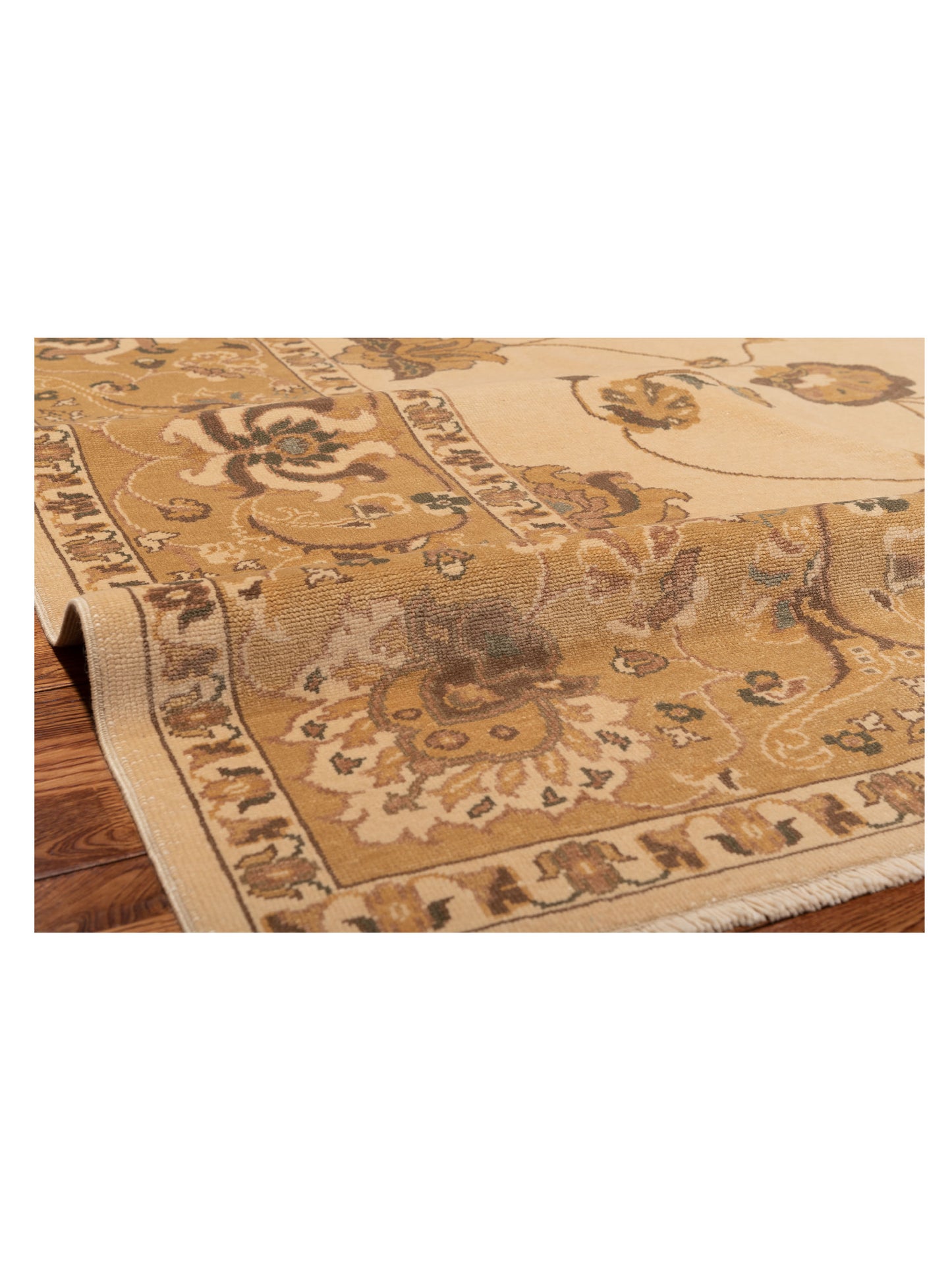 Antique Loom 108191 Ivory Gold 9.3x11.11 Hand Knotted Rug