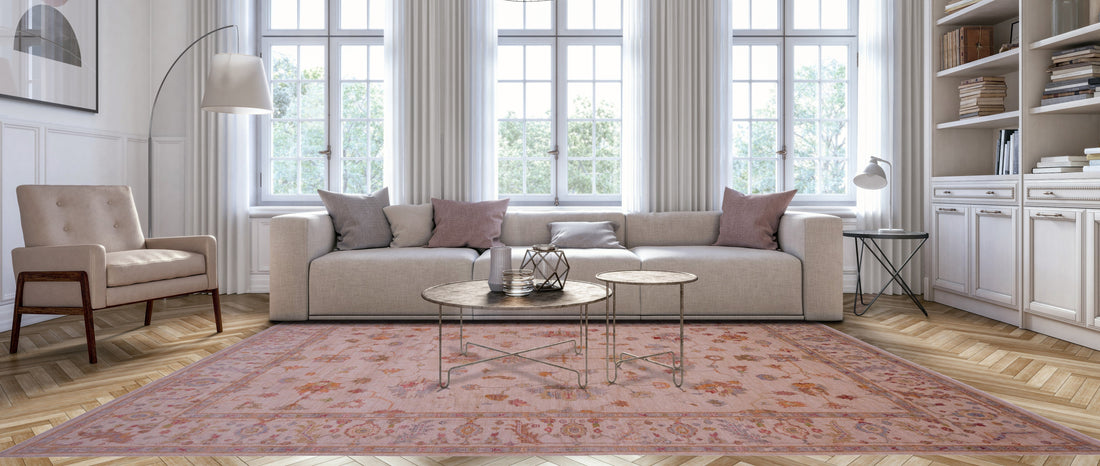 Angora Oushak Rug in the Living Room