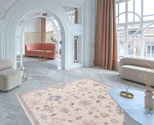 Authentic Oushak Rug in the Living Room